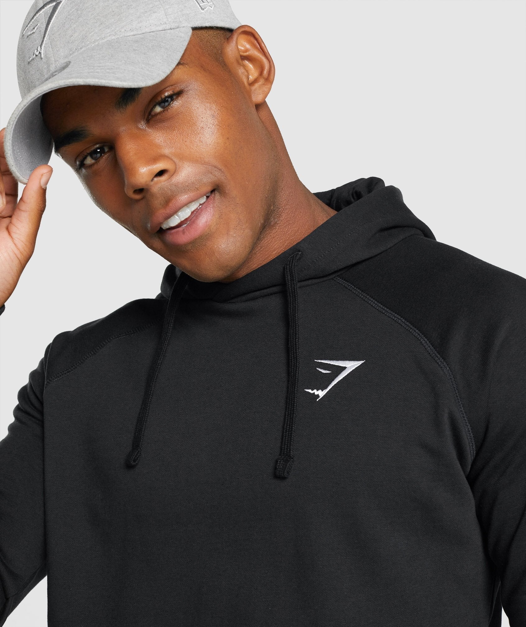 Black Men's Gymshark Crest Hoodie | GSTXEH-206