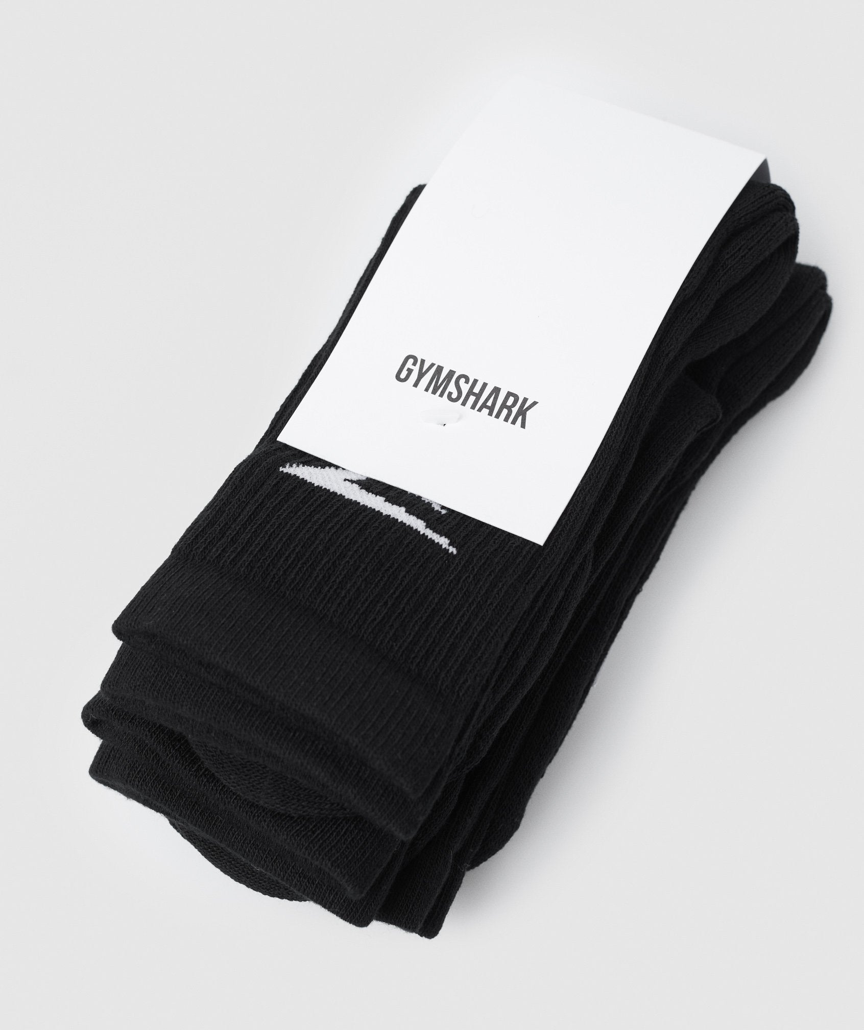 Black Men's Gymshark Crew 3pk Socks | ZJFPKY-683