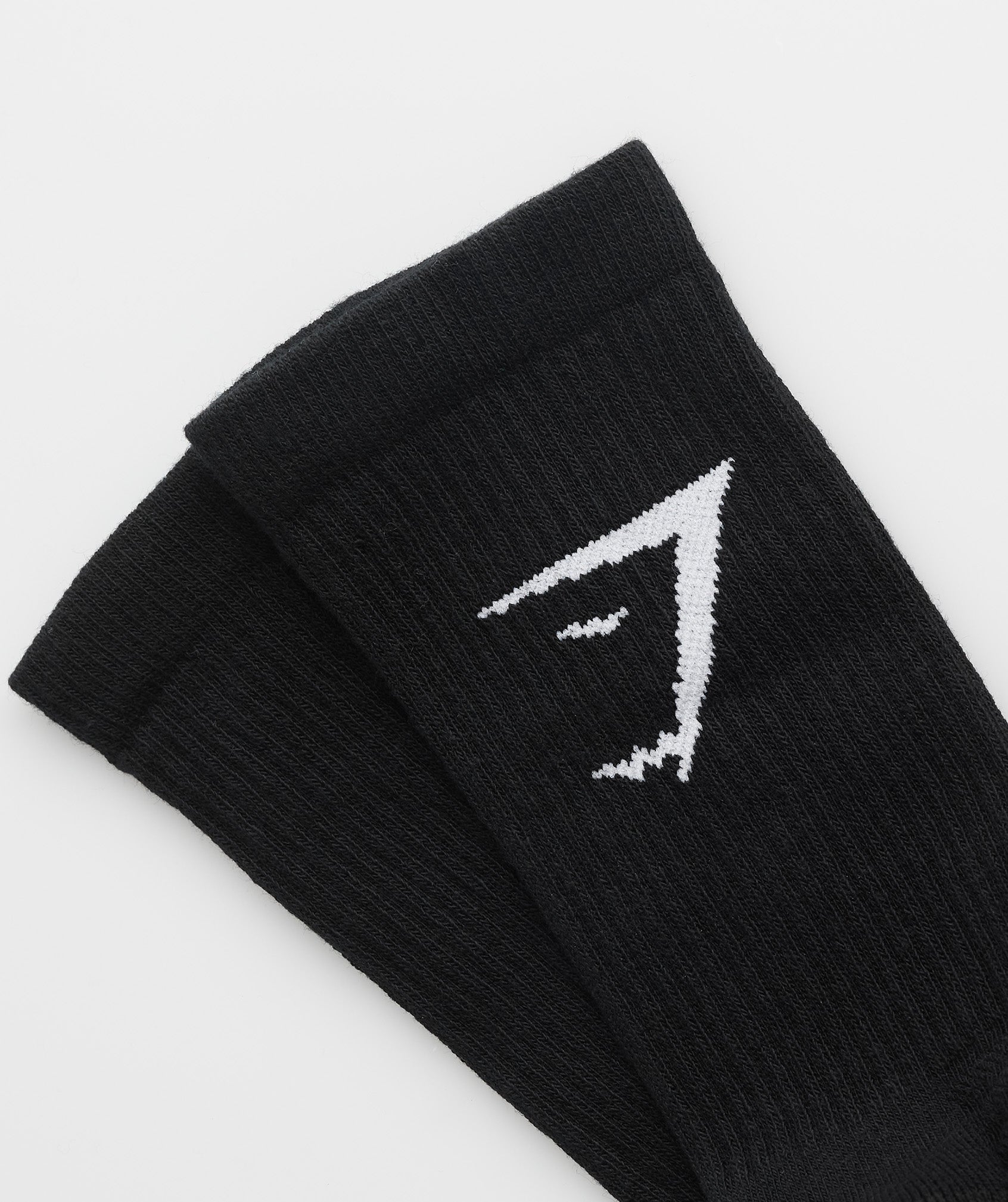 Black Men's Gymshark Crew 3pk Socks | ZJFPKY-683