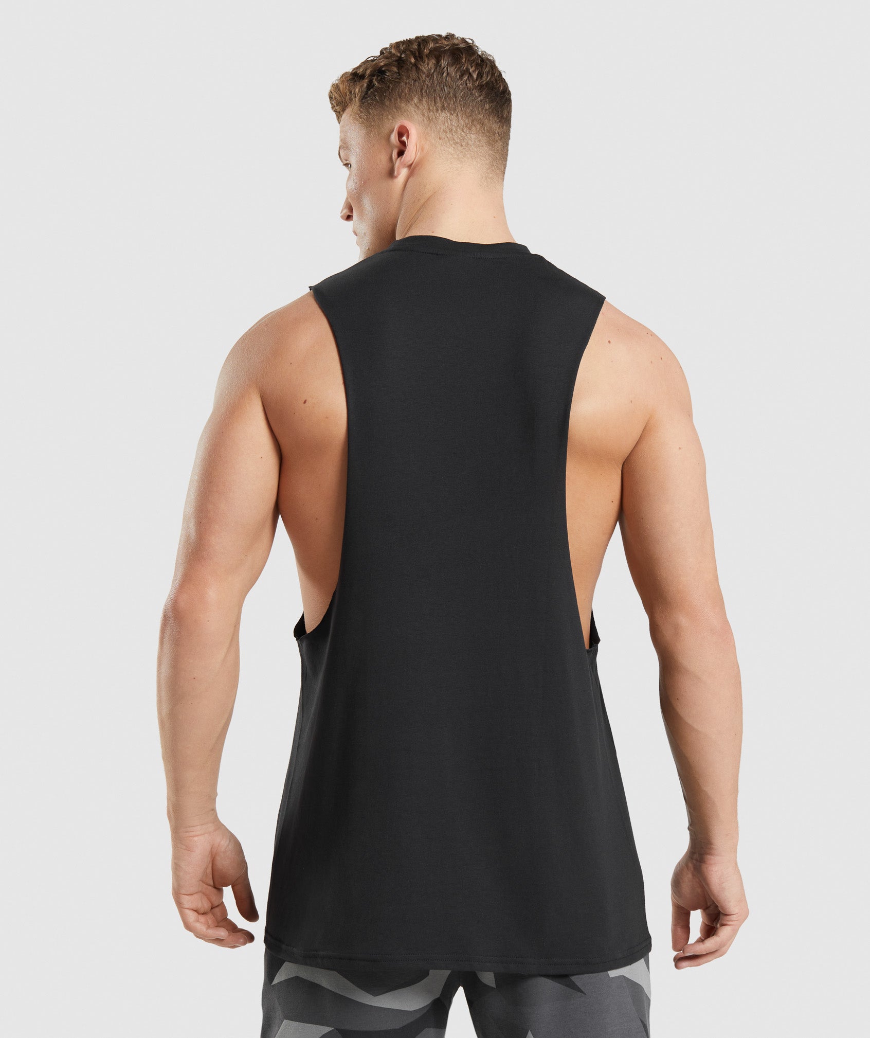 Black Men's Gymshark Critical 2.0 Drop Arm Tanks | FGXMVO-826