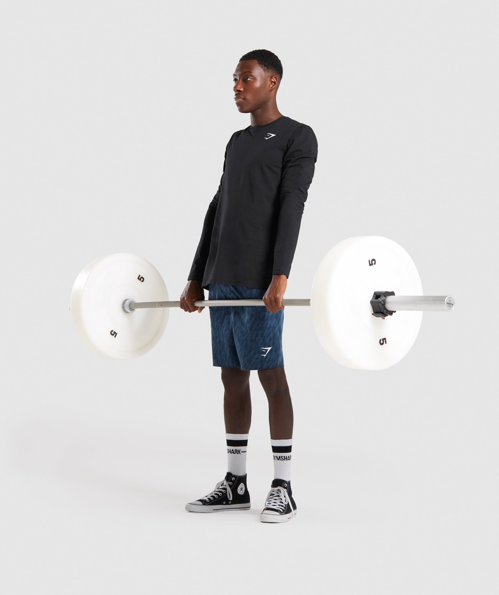 Black Men's Gymshark Critical Long Sleeve T Shirts | GZCSWE-057