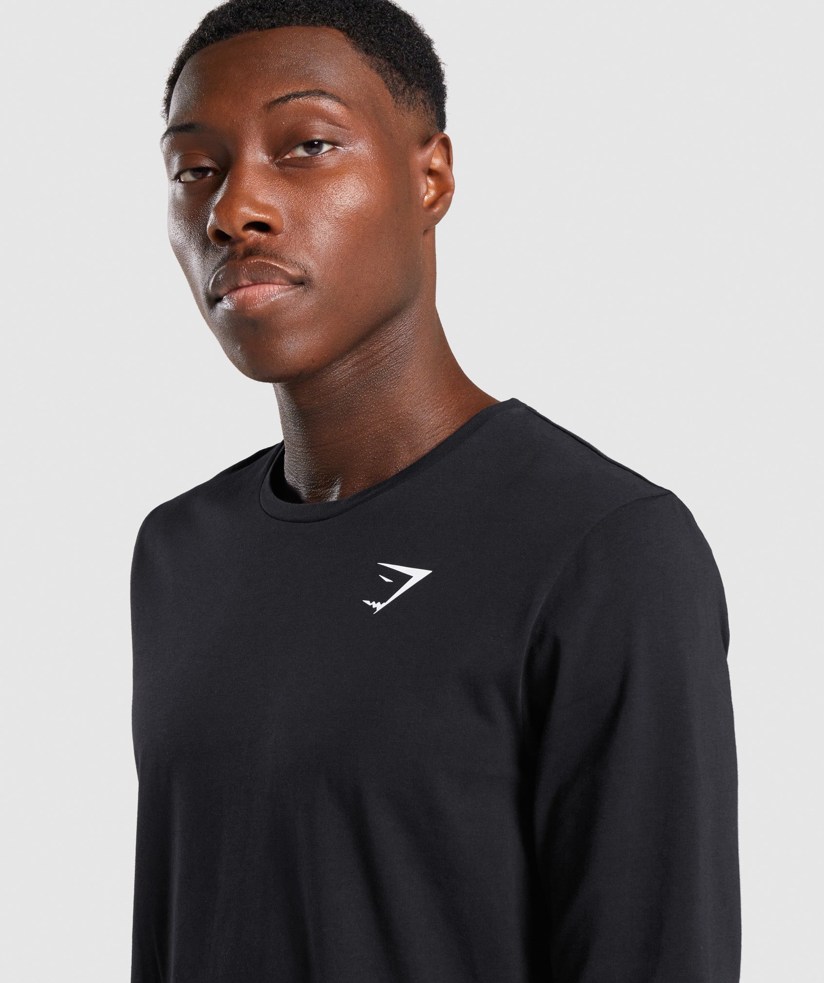 Black Men's Gymshark Critical Long Sleeve T Shirts | GZCSWE-057