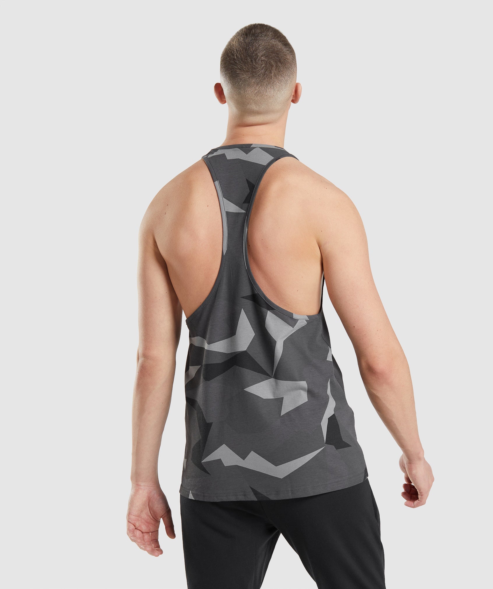 Black Men's Gymshark Critical Stringer Vest | UNVEIW-308