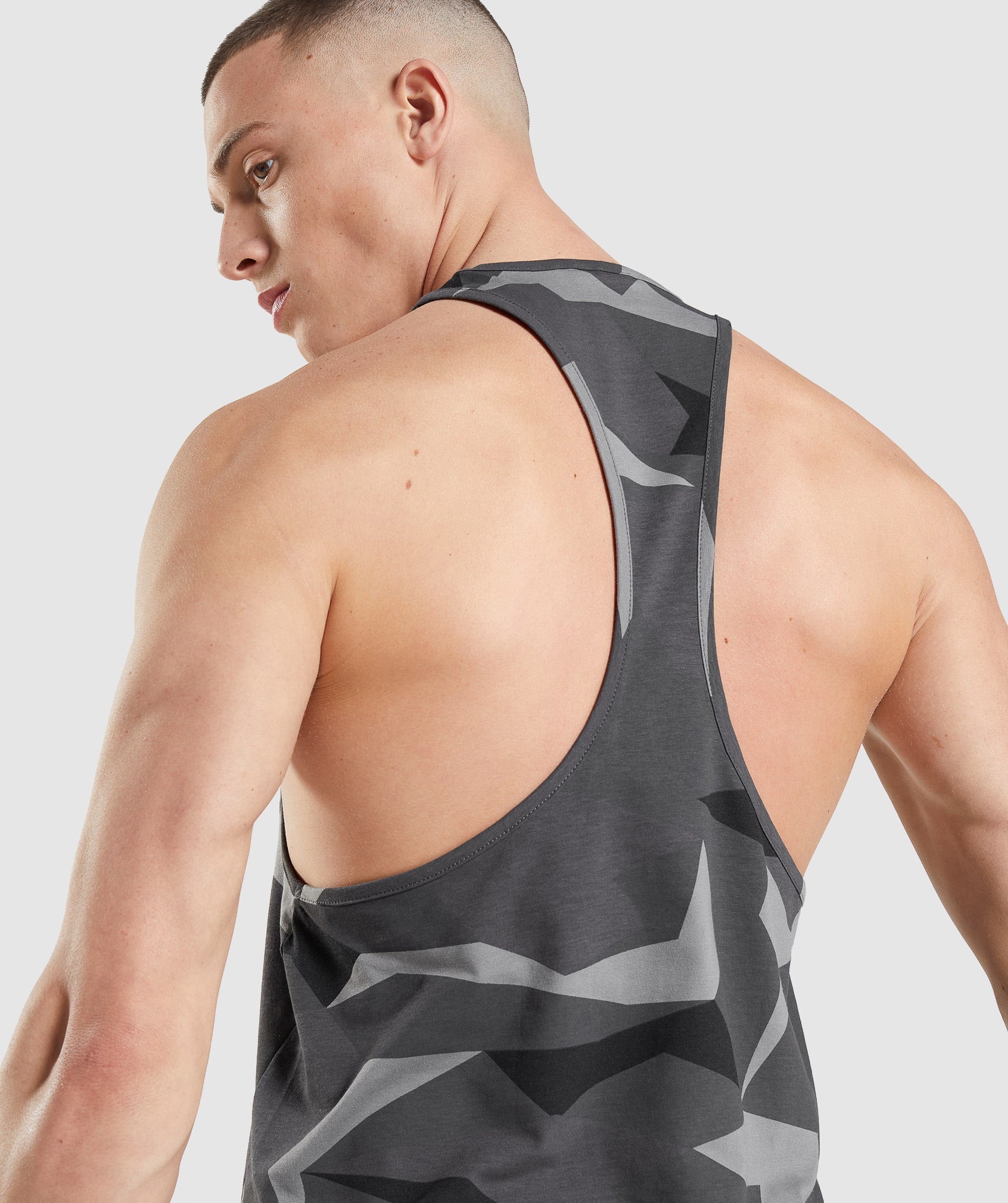 Black Men's Gymshark Critical Stringer Vest | UNVEIW-308