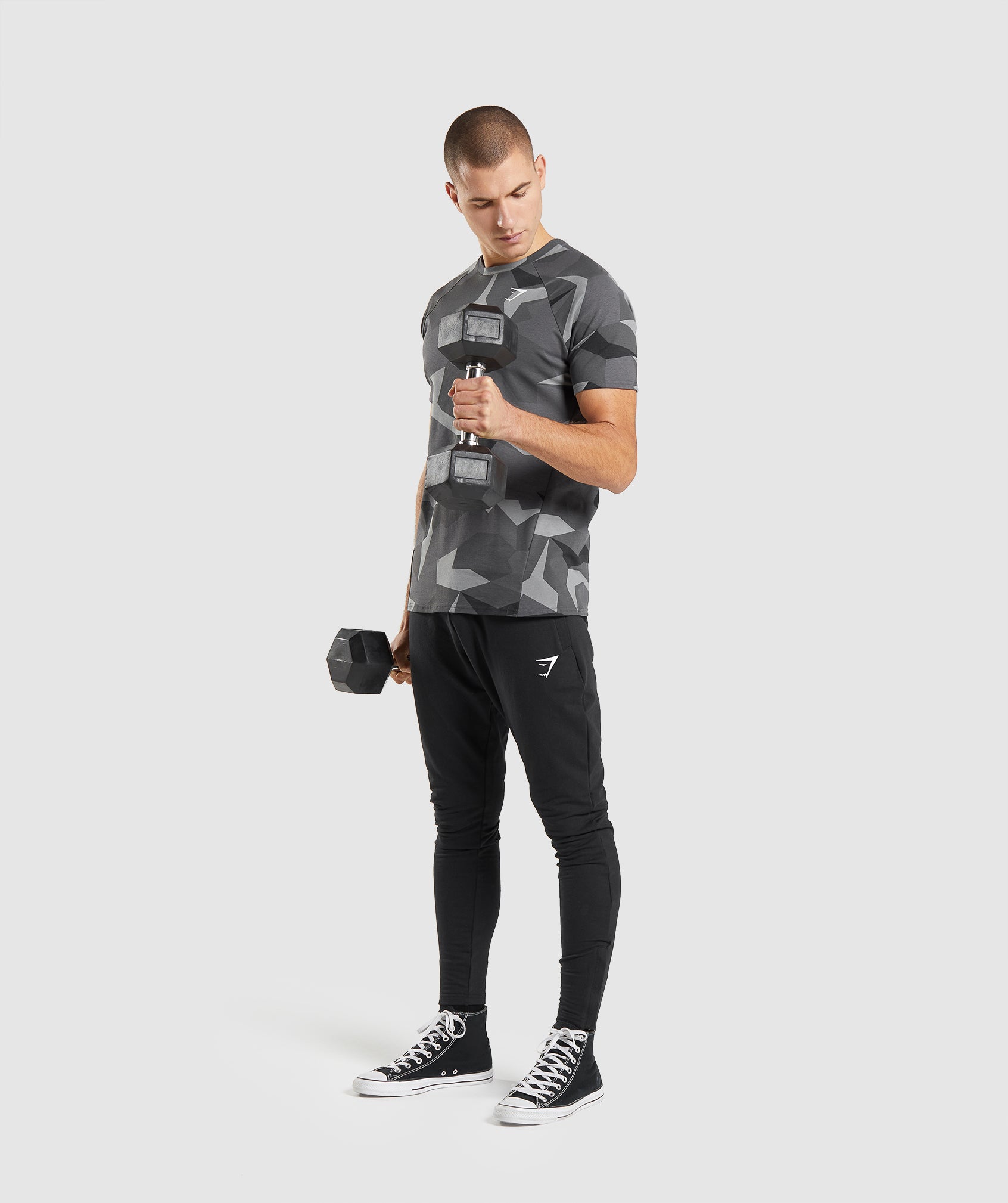 Black Men's Gymshark Critical T Shirts | VZOXBS-279