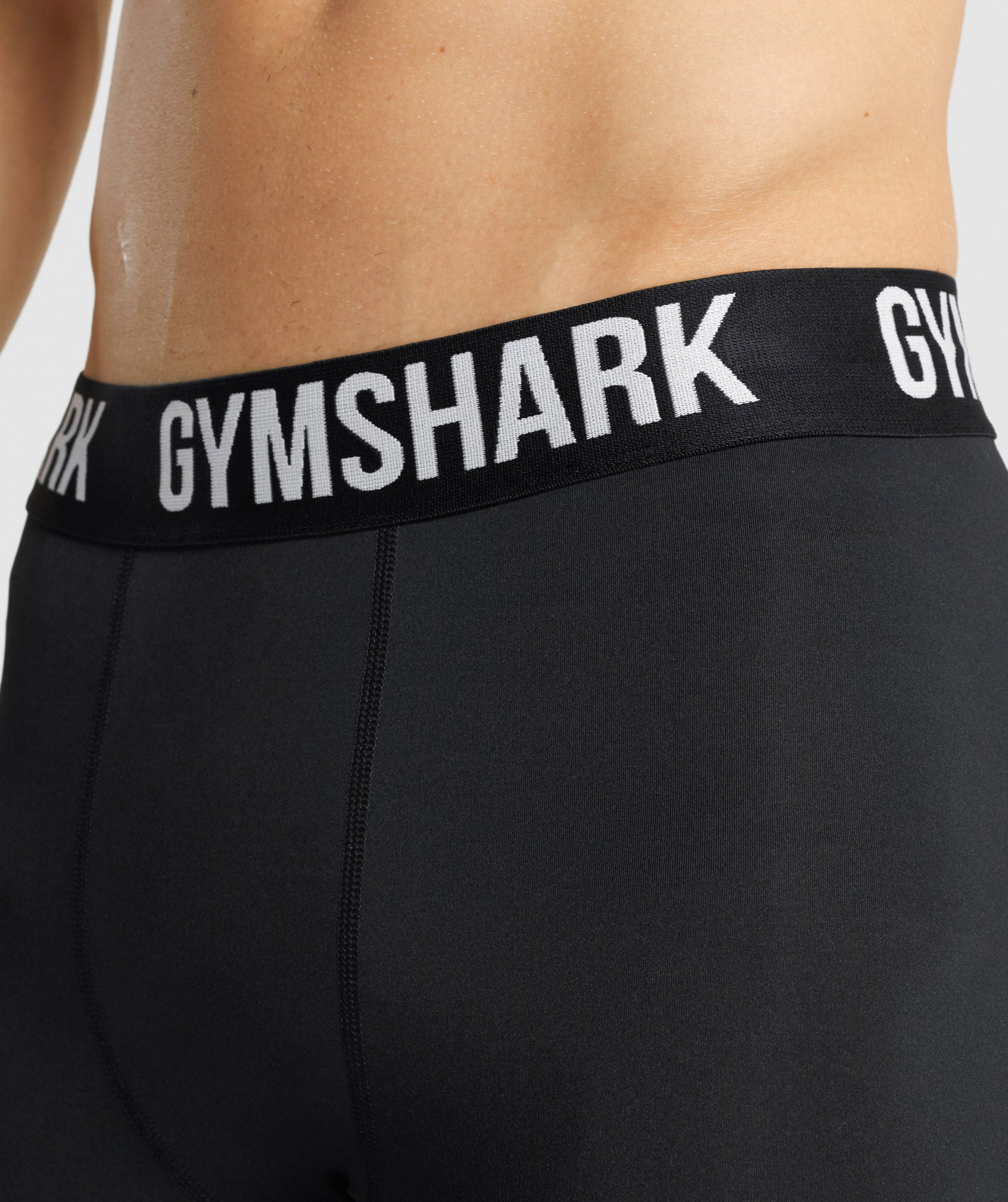 Black Men's Gymshark Element Baselayer Shorts | DHSJOP-410