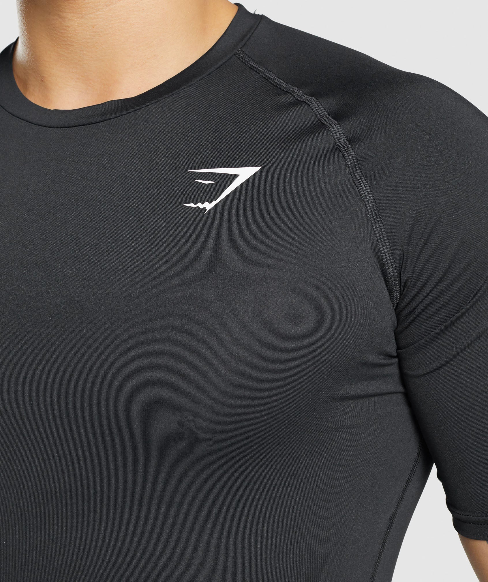 Black Men's Gymshark Element Baselayer T Shirts | BUEWFI-405