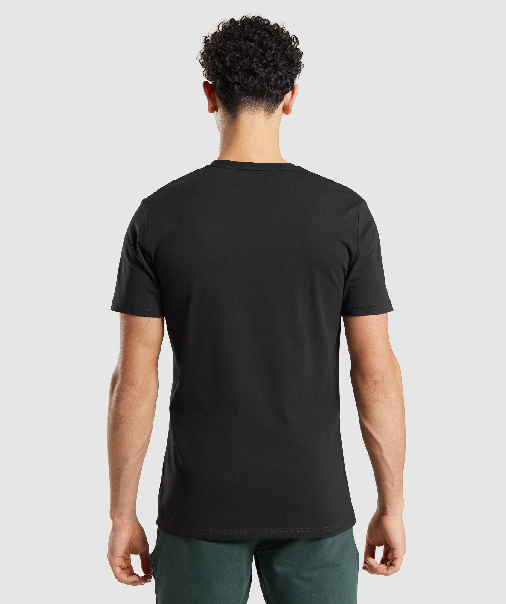 Black Men's Gymshark Essential T Shirts | ZEDUHG-146