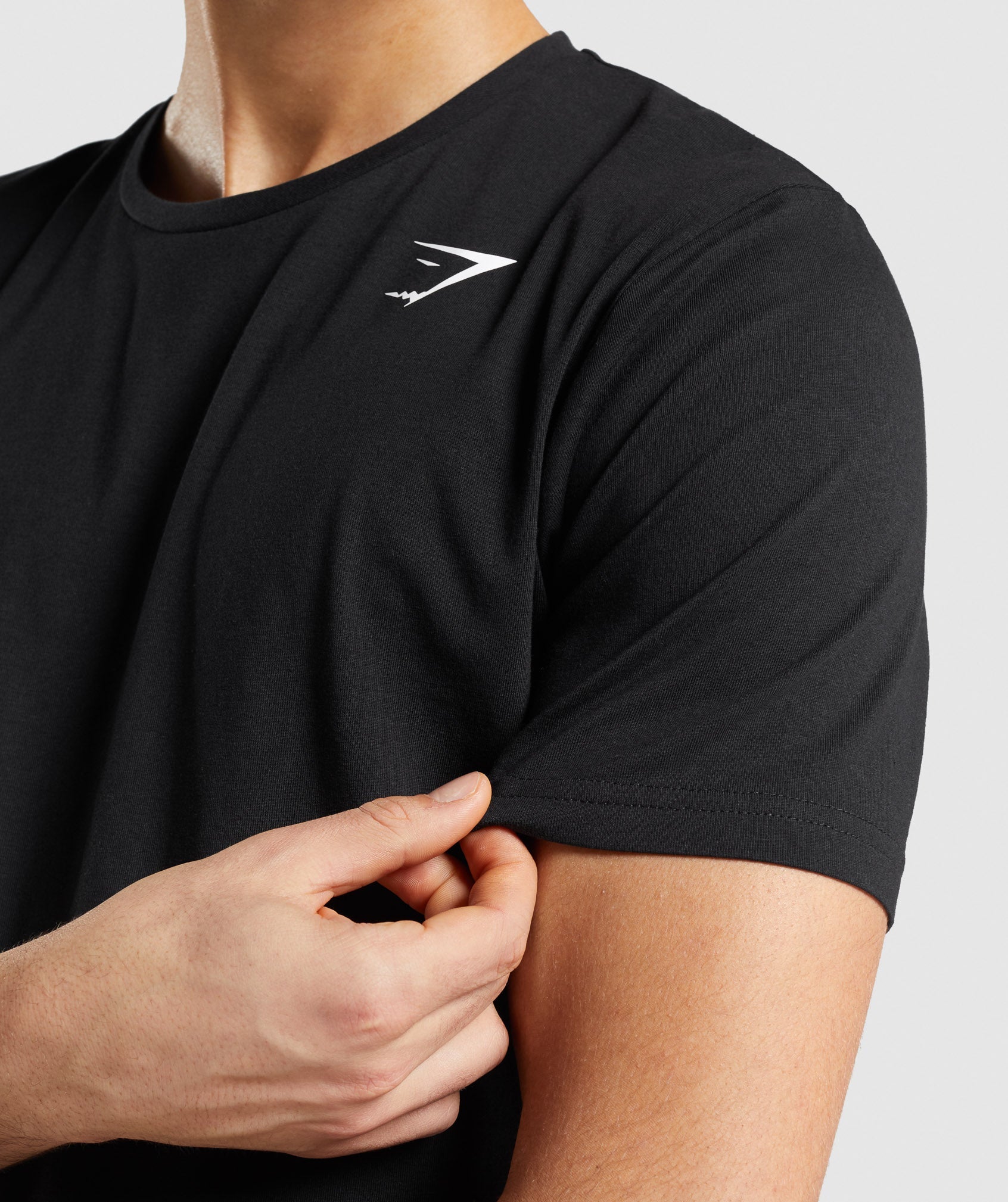 Black Men's Gymshark Essential T Shirts | ZEDUHG-146