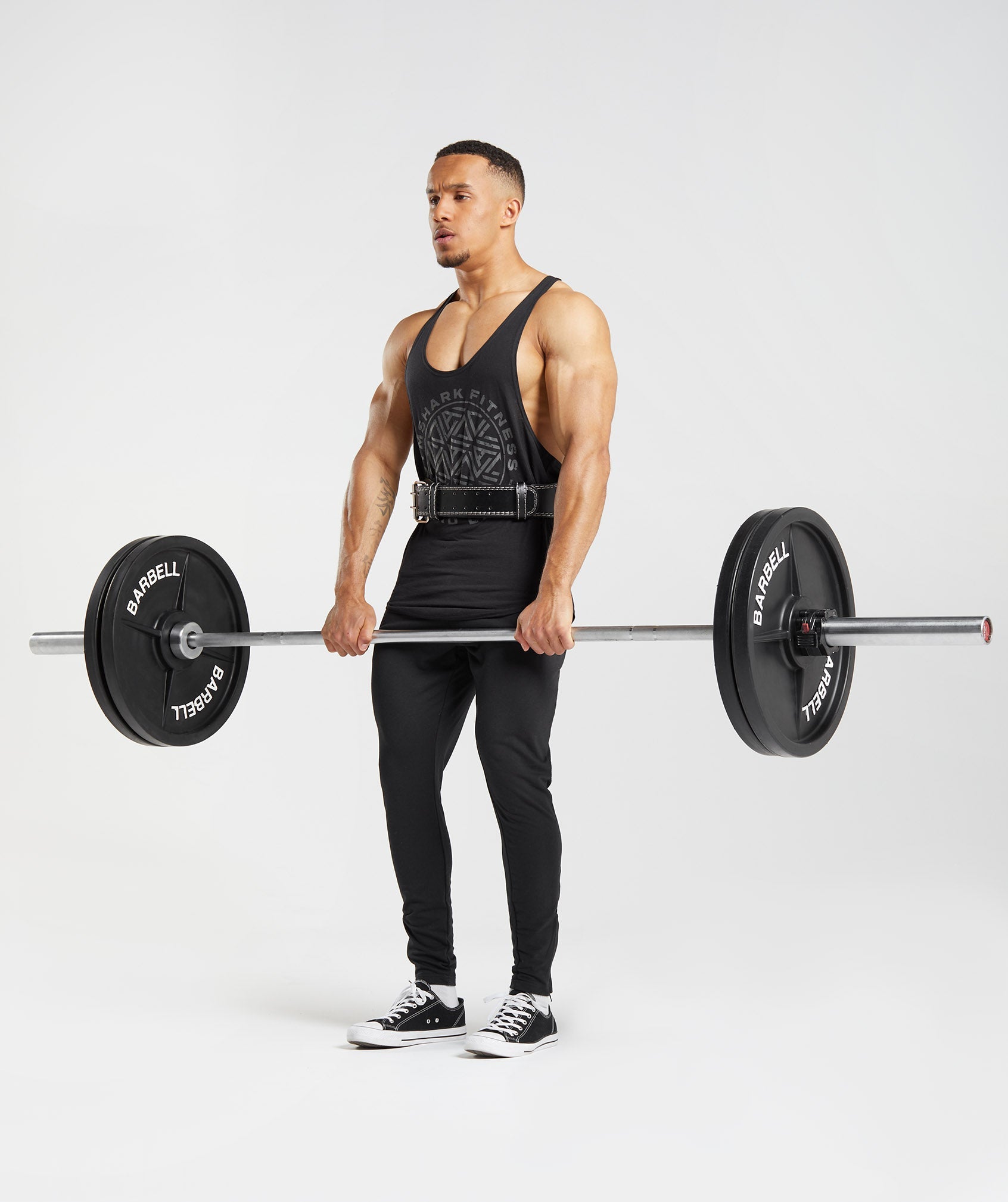 Black Men's Gymshark GS x David Laid Stringer Vest | NDOIKP-124