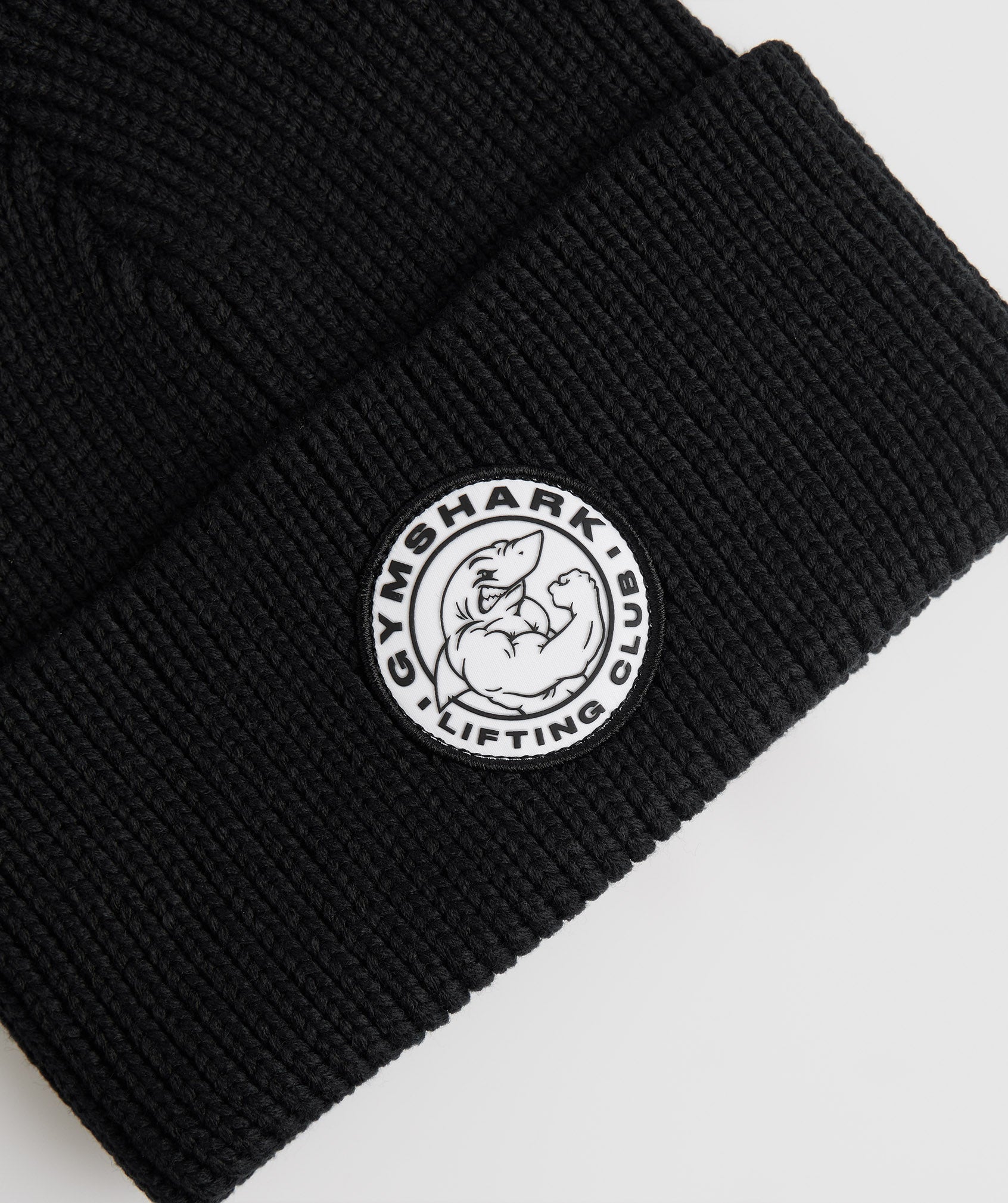 Black Men's Gymshark Legacy Deep Cuff Beanie Hats | BQZHMS-386