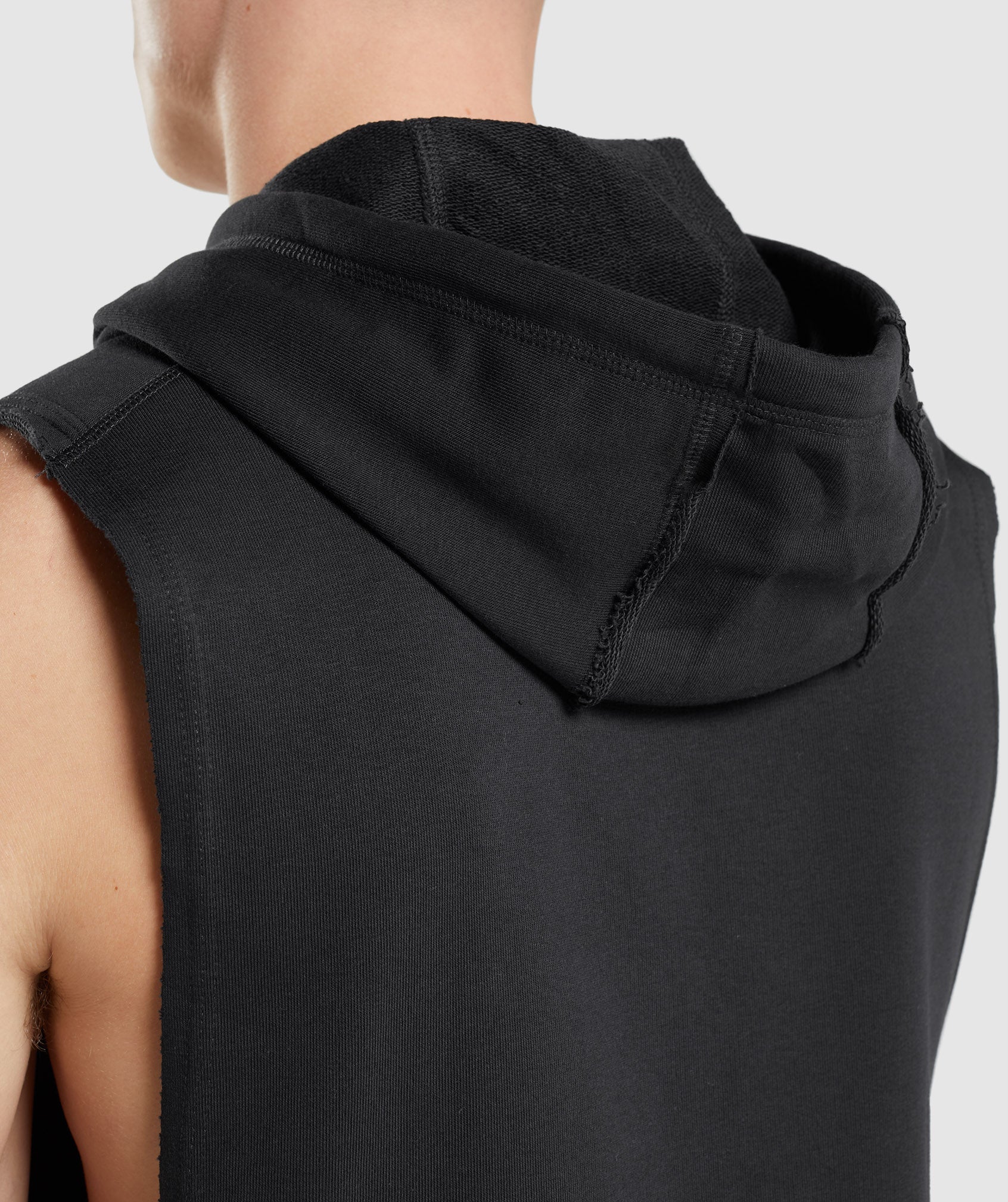 Black Men's Gymshark Legacy Drop Arm Hoodie | WLMYCQ-342