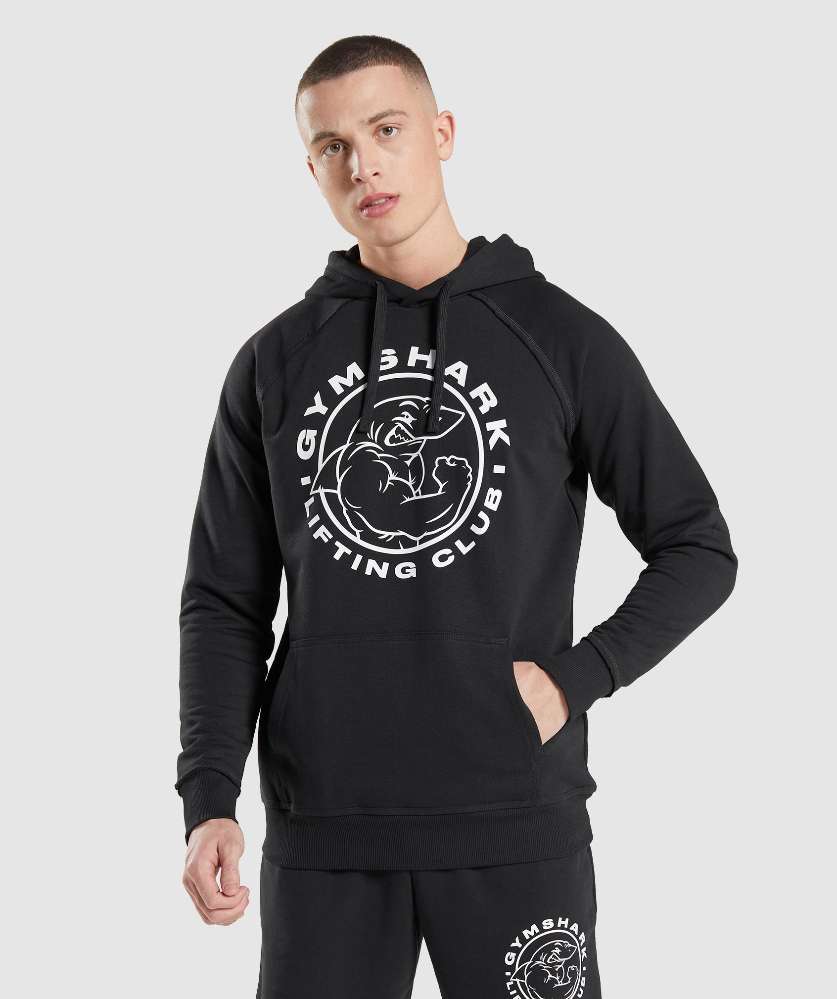 Black Men\'s Gymshark Legacy Hoodie | SBAVLH-154