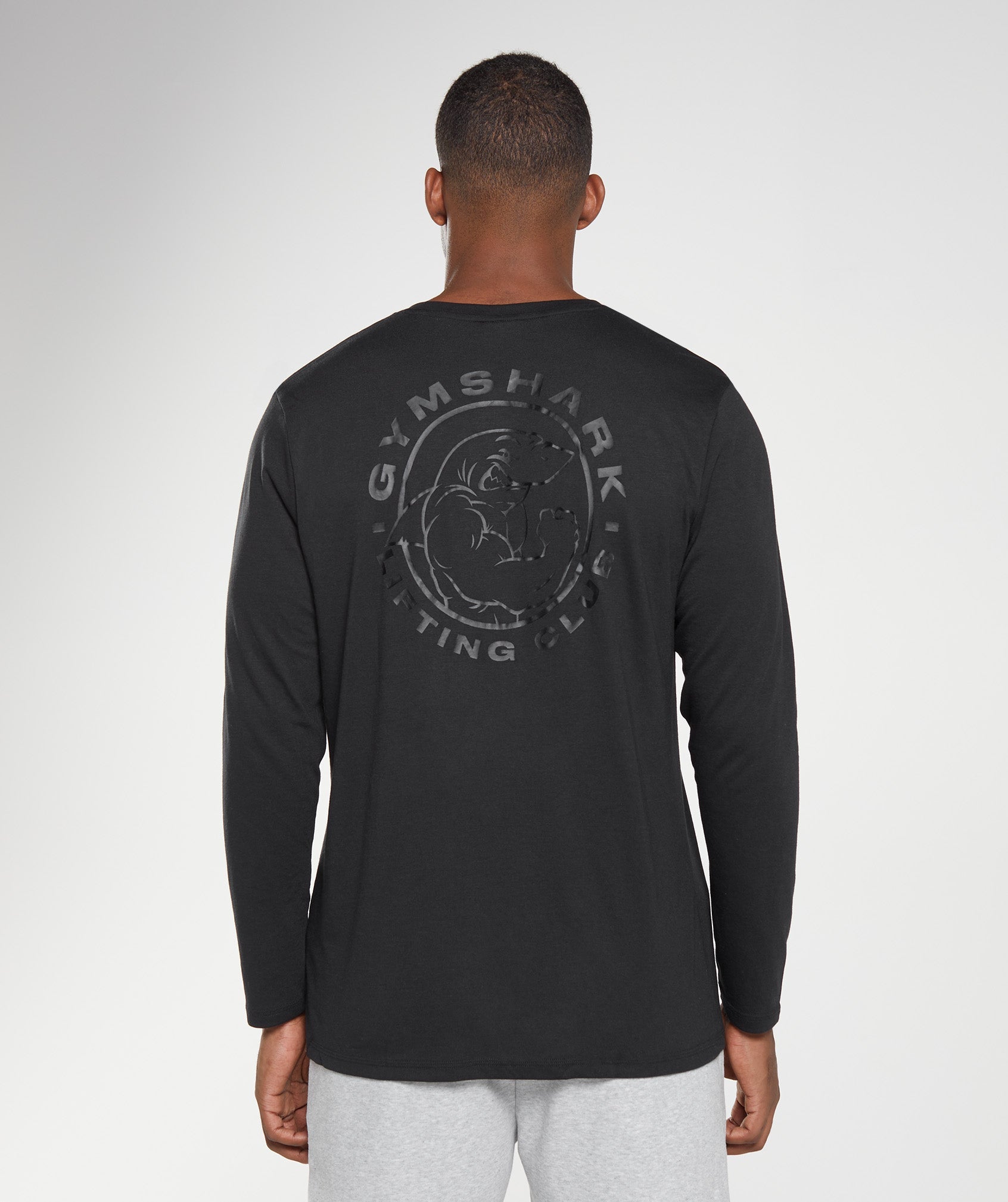 Black Men's Gymshark Legacy Long Sleeve T Shirts | OKSZJL-412