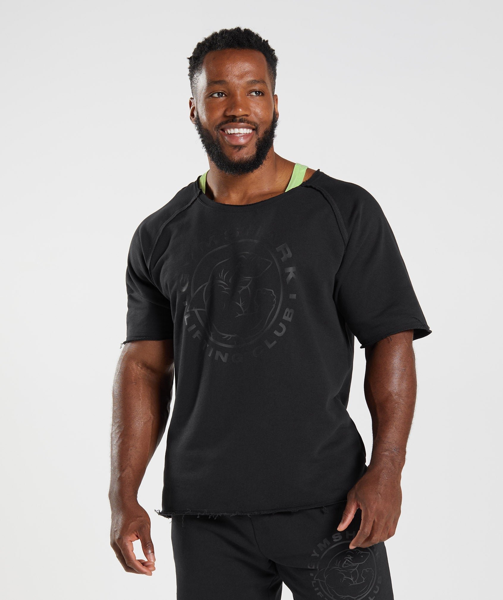 Black Men\'s Gymshark Legacy Rag Tops | JOSYWL-347