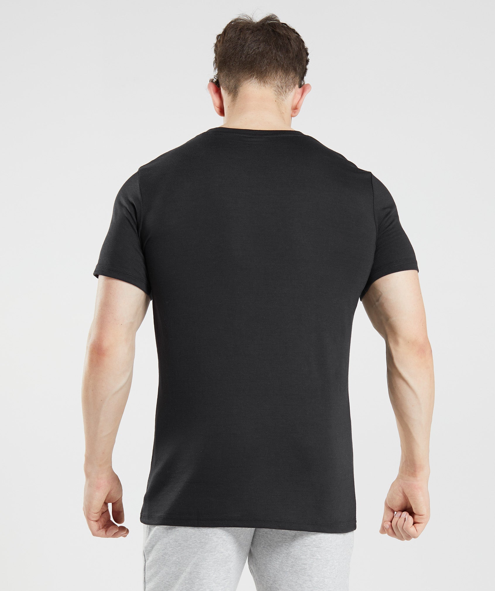 Black Men's Gymshark Legacy T Shirts | JHEITZ-391