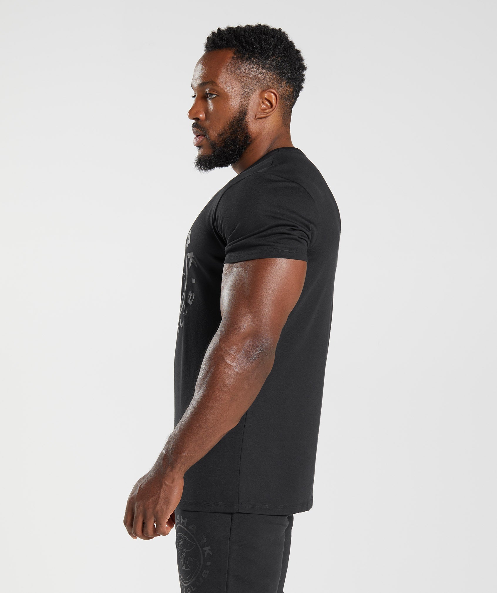 Black Men's Gymshark Legacy T Shirts | SQAWMJ-397