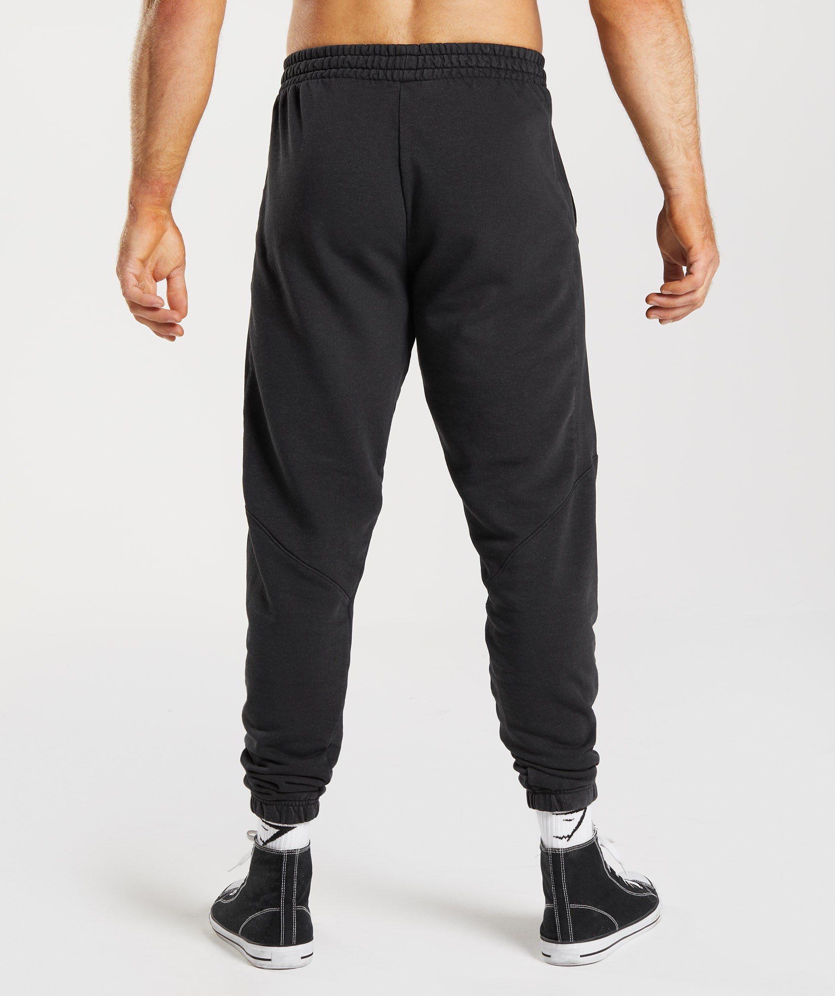 Black Men's Gymshark Power Washed Jogger | ORPDZU-103