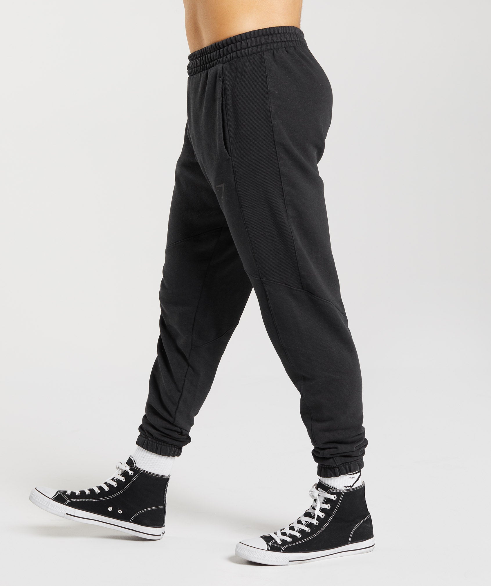 Black Men's Gymshark Power Washed Jogger | ORPDZU-103