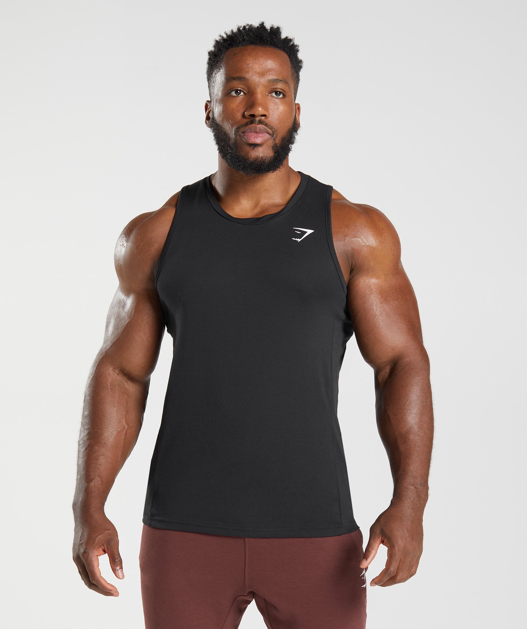 Black Men\'s Gymshark React Tanks | WKTLCG-547