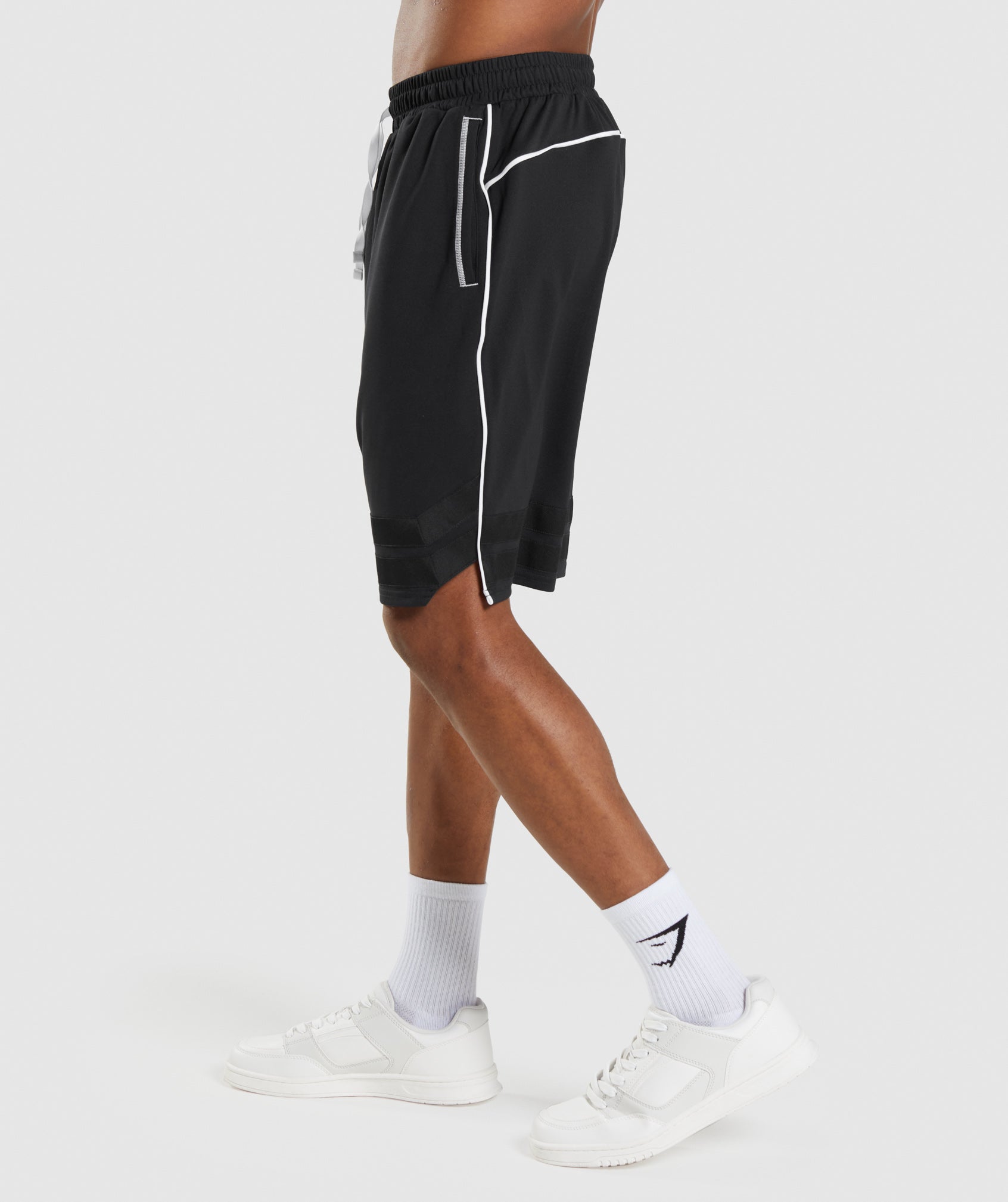 Black Men's Gymshark Recess Basketball Shorts | BLHGFU-928