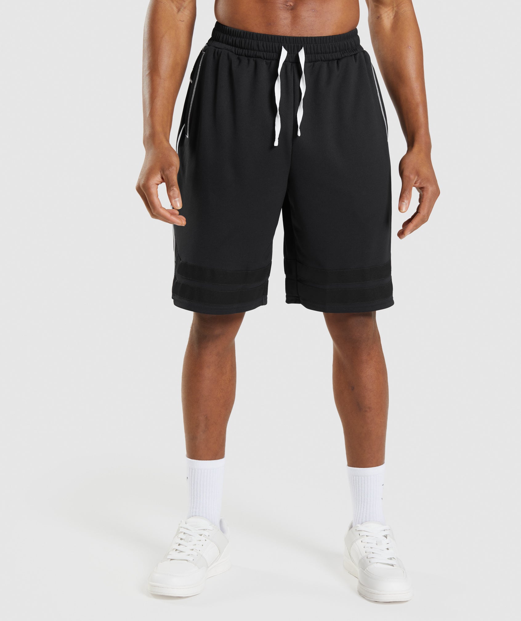 Black Men\'s Gymshark Recess Basketball Shorts | BLHGFU-928