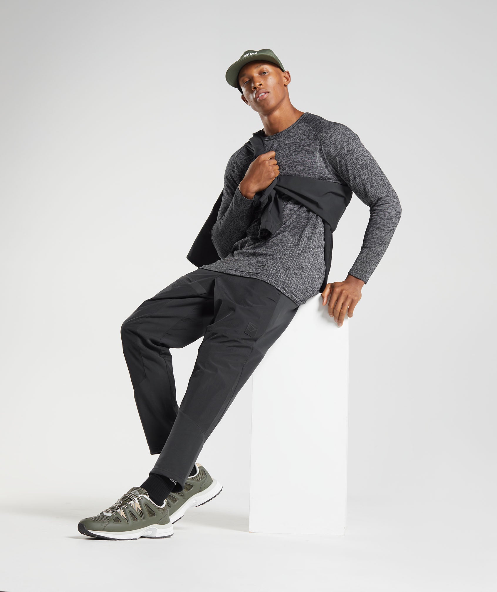 Black Men's Gymshark Retake Woven Jogger | SOPKRZ-658