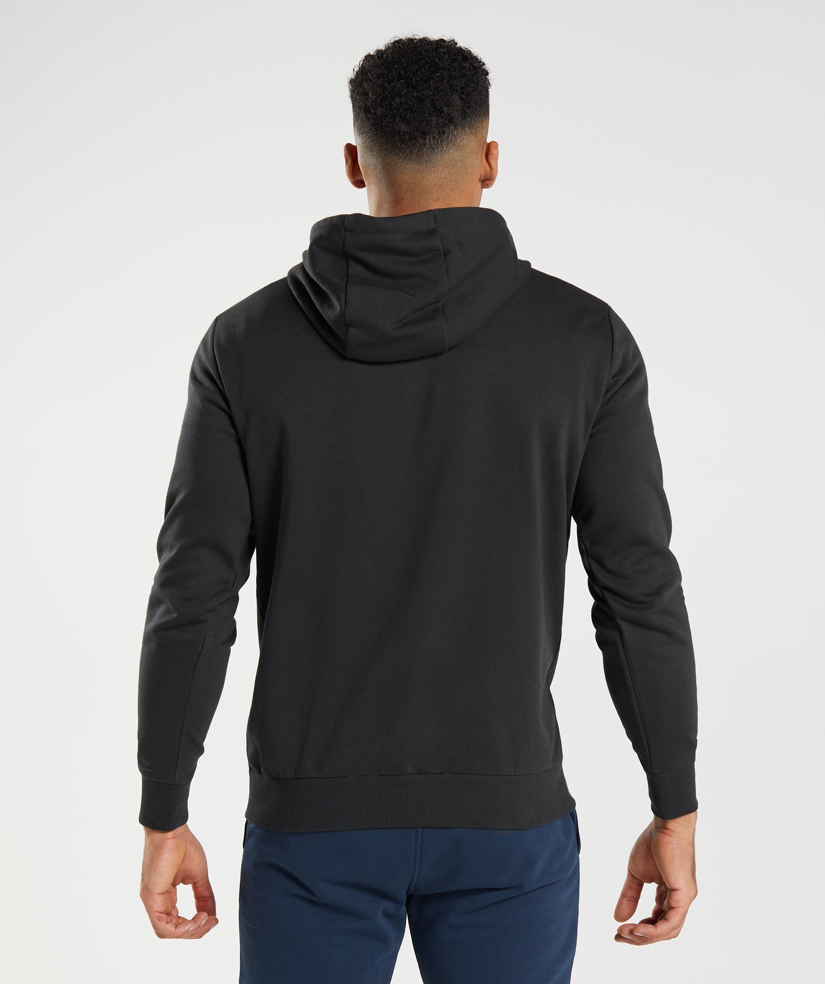 Black Men's Gymshark Sharkhead Infill Hoodie | DQOUYH-408