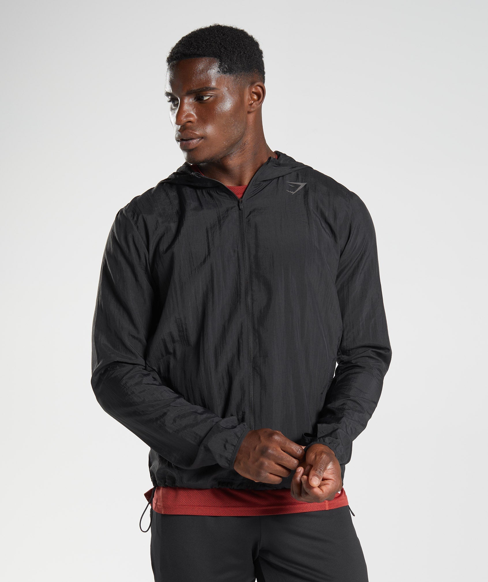 Black Men\'s Gymshark Sport Windbreaker | LPIMHB-458