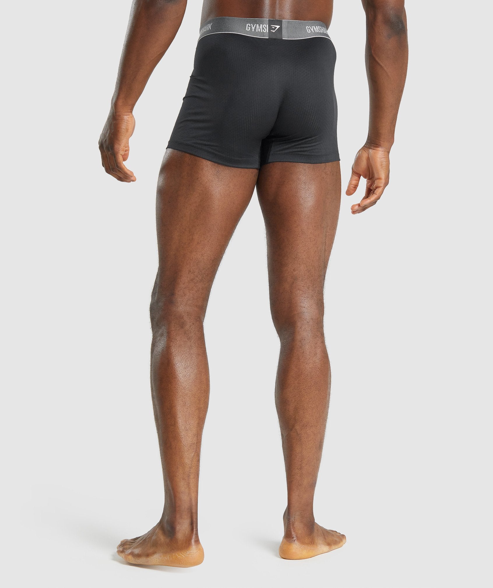 Black Men's Gymshark Sports Tech Boxers 2Pk Underwear | DWUJIX-402