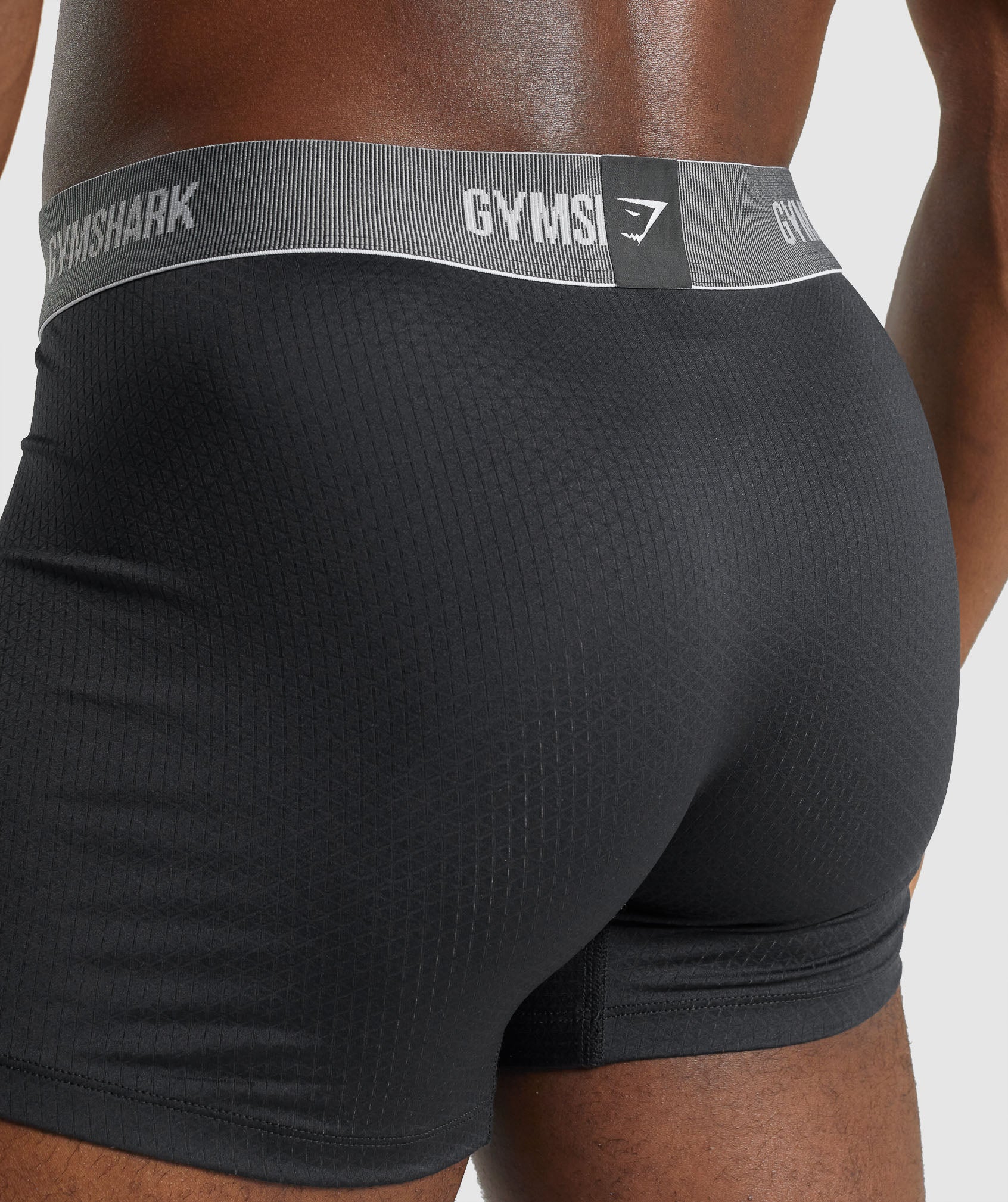 Black Men's Gymshark Sports Tech Boxers 2Pk Underwear | DWUJIX-402