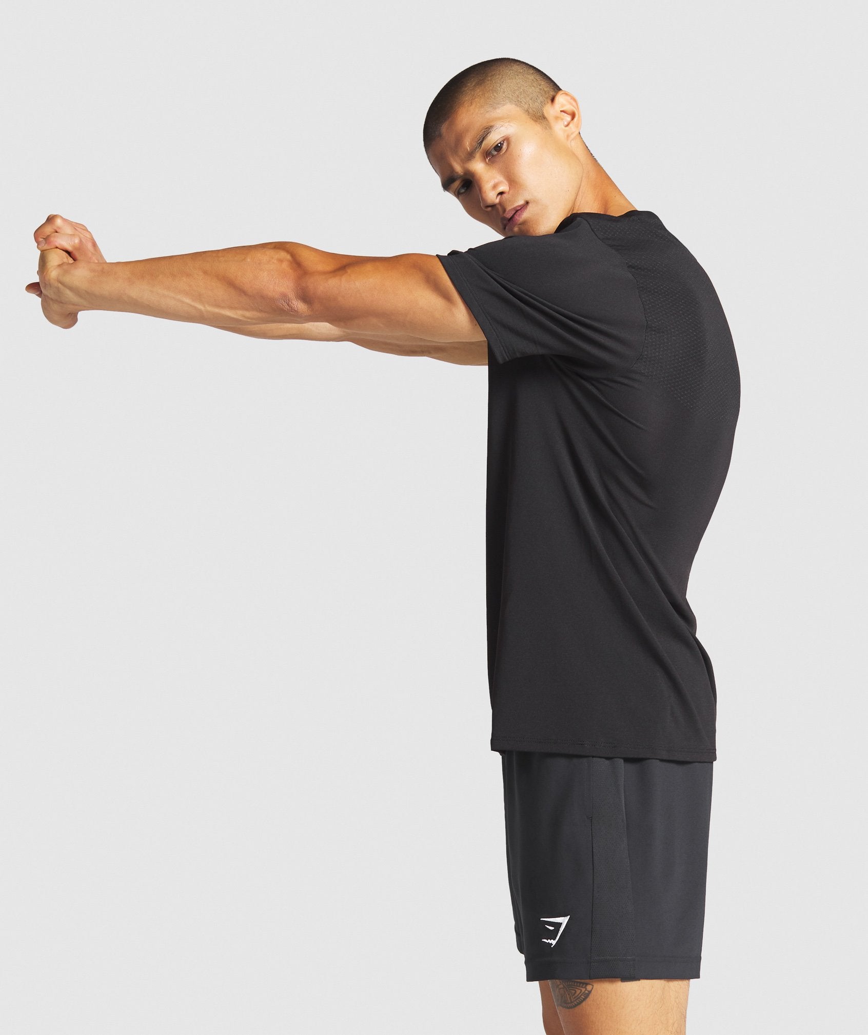 Black Men's Gymshark Vital T Shirts | IVPKRT-591