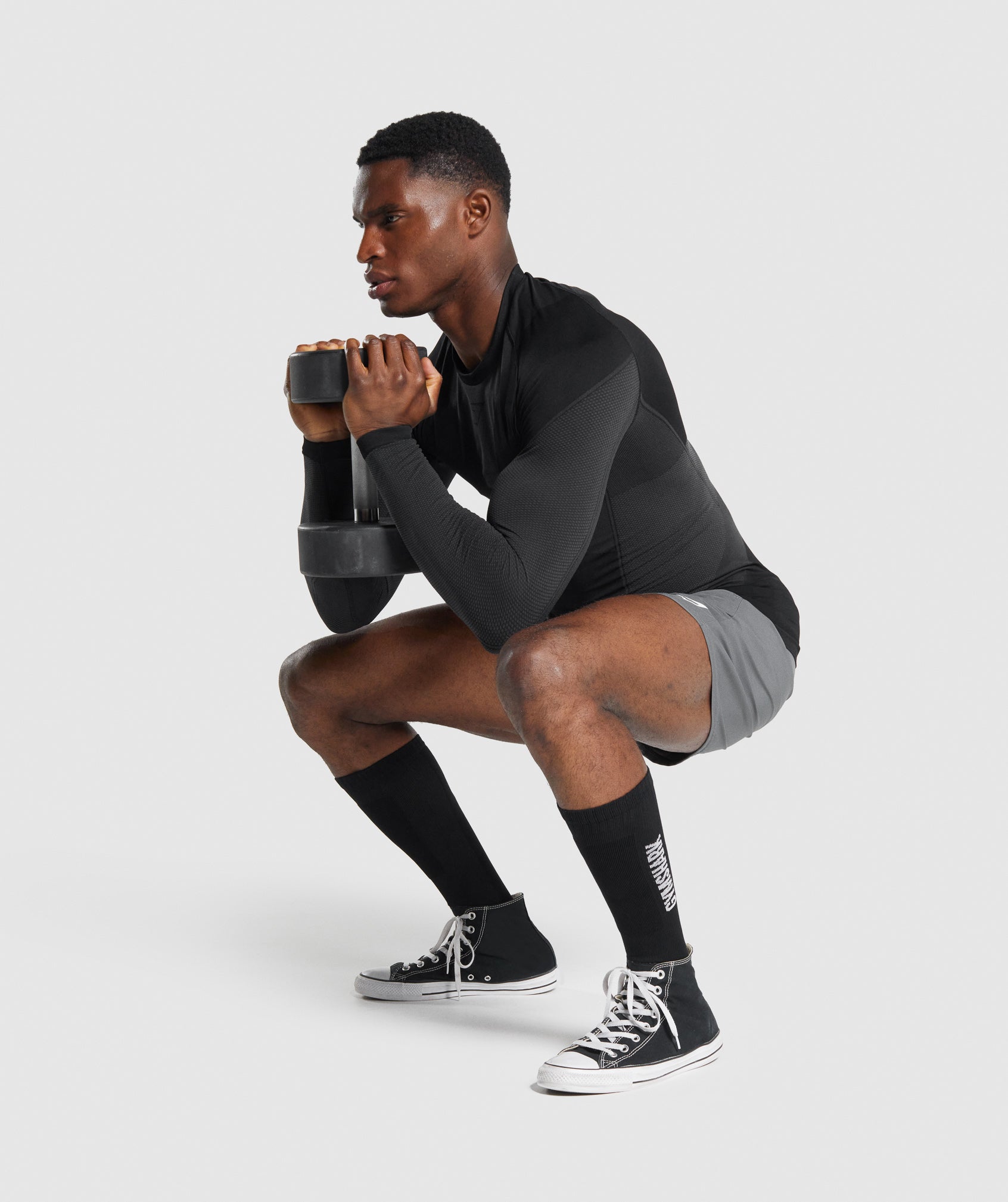 Black Men's Gymshark Weightlifting Socks | JNDYGH-407