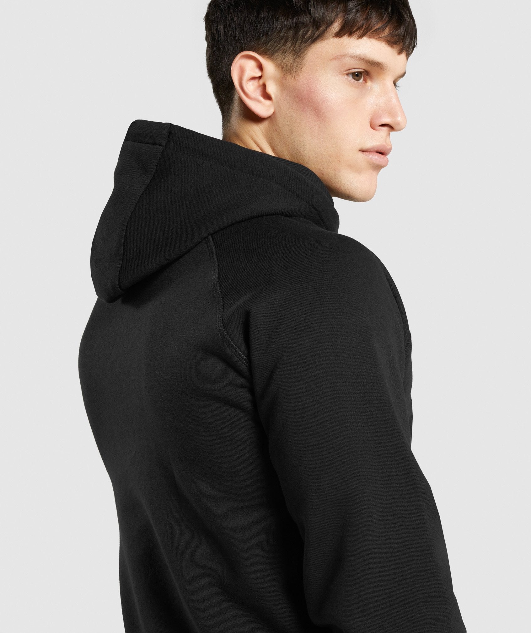 Black / White Men's Gymshark Legacy Hoodie | PFTMYH-978