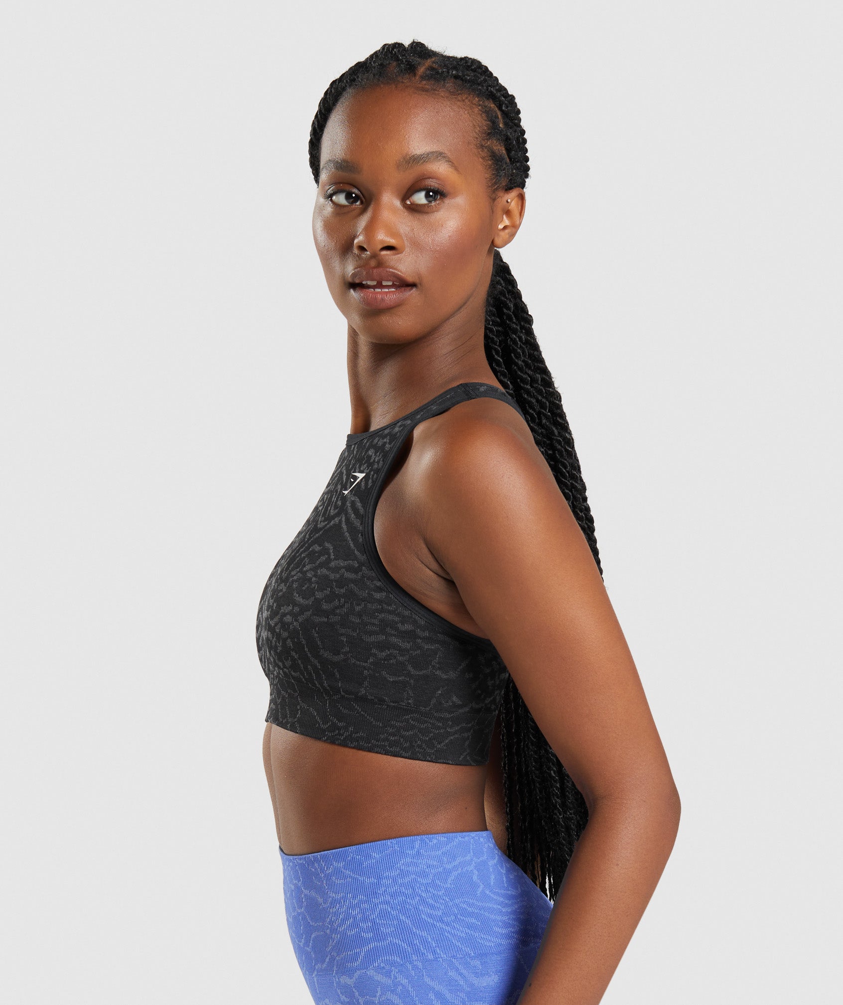 Black Women's Gymshark Adapt Animal Seamless Sports Bra | BKLJDU-829