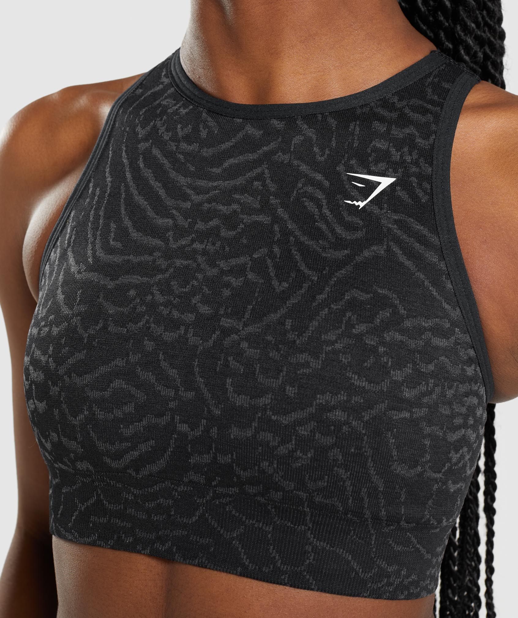 Black Women's Gymshark Adapt Animal Seamless Sports Bra | BKLJDU-829