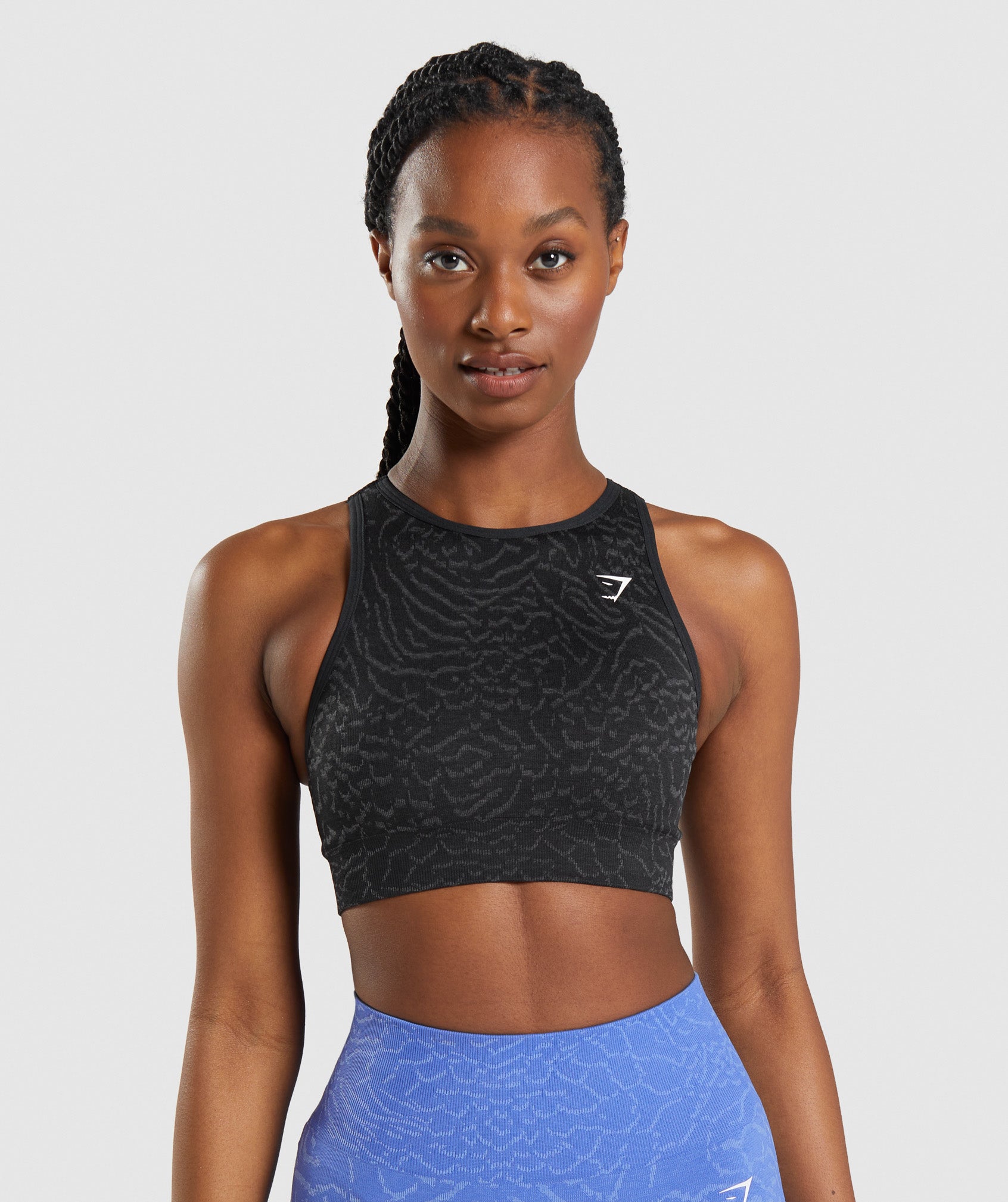 Black Women\'s Gymshark Adapt Animal Seamless Sports Bra | BKLJDU-829