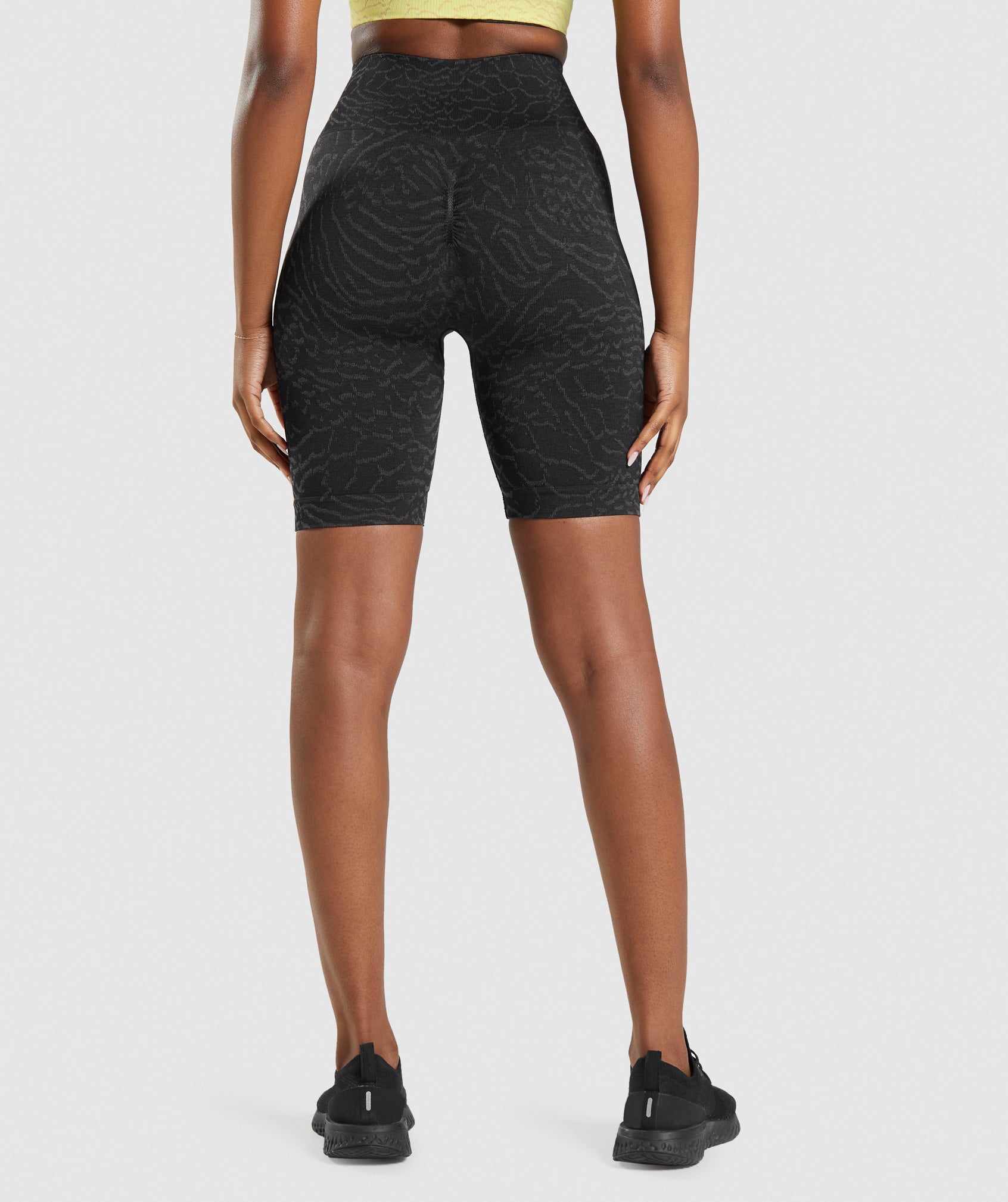 Black Women's Gymshark Adapt Animal Seamless Cycling Shorts | JGDSWQ-069