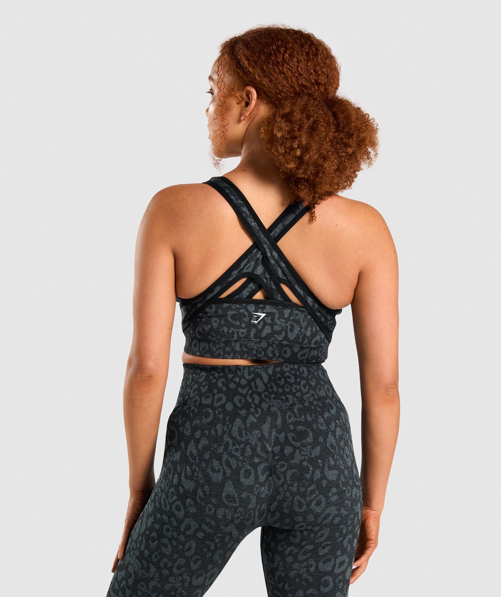 Black Women's Gymshark Adapt Animal Seamless Sports Bra | TUAVEJ-371