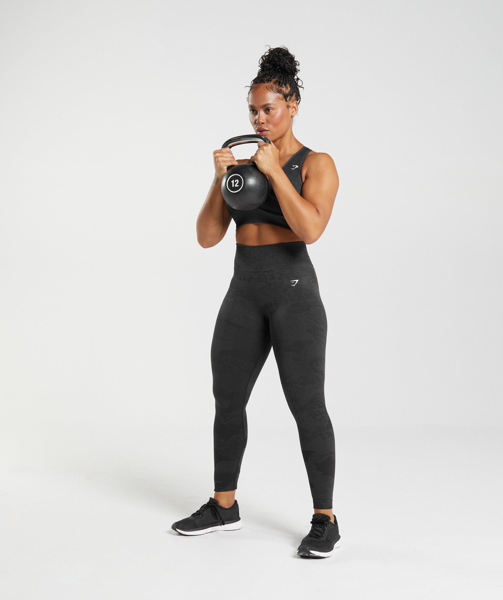 Black Women's Gymshark Adapt Camo Seamless Leggings | IRZDCX-279