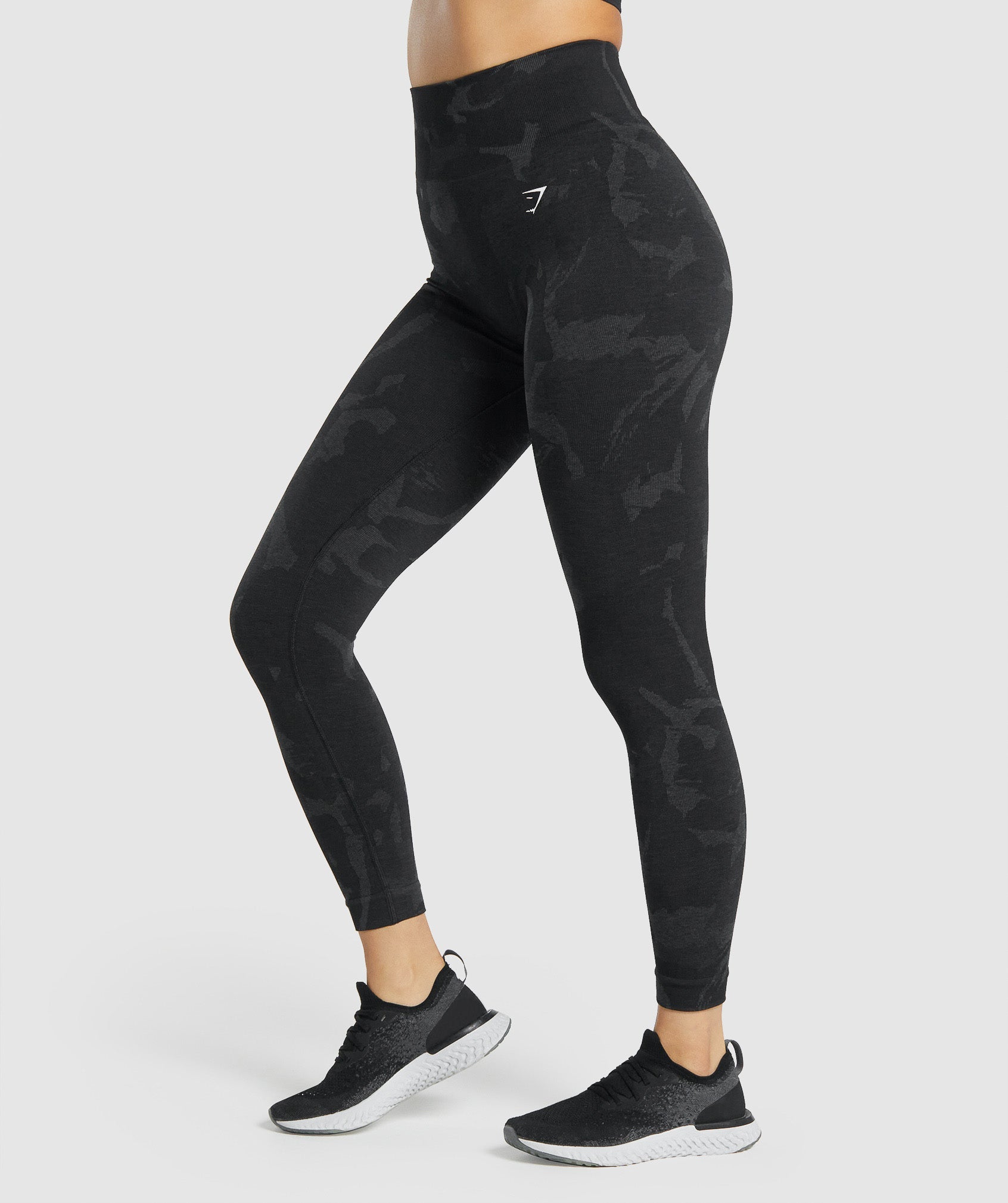 Black Women's Gymshark Adapt Camo Seamless Leggings | OPYRHZ-476