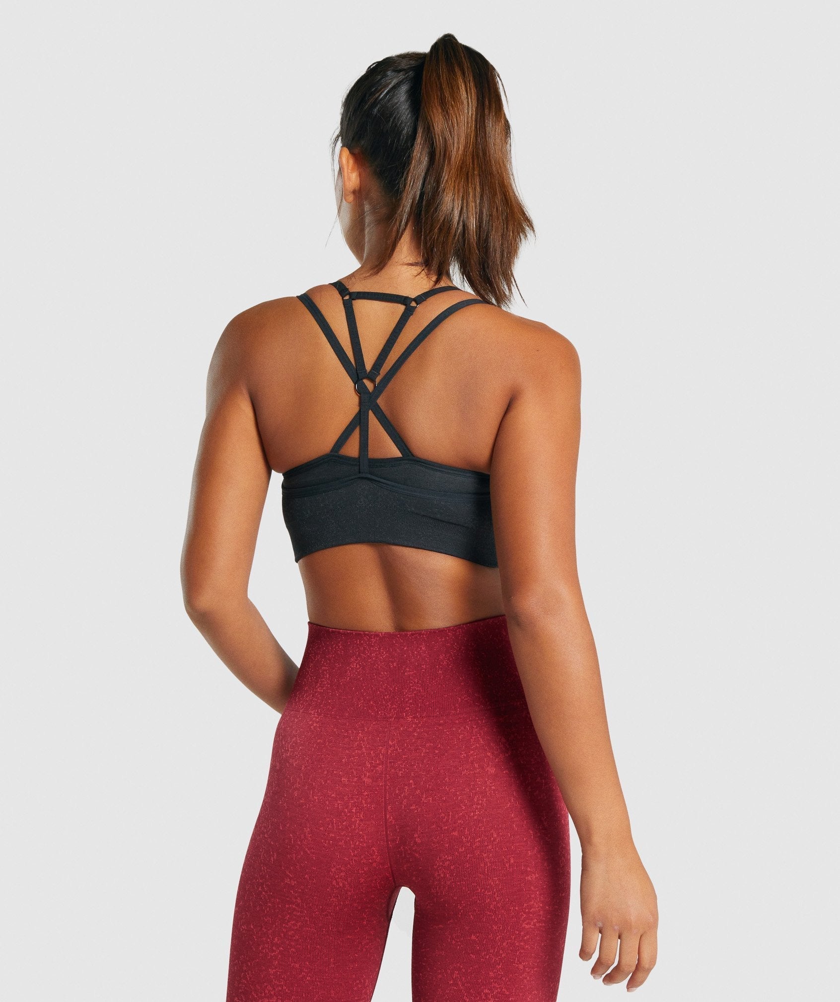 Black Women's Gymshark Adapt Fleck Seamless Sports Bra | ZSDBEC-072