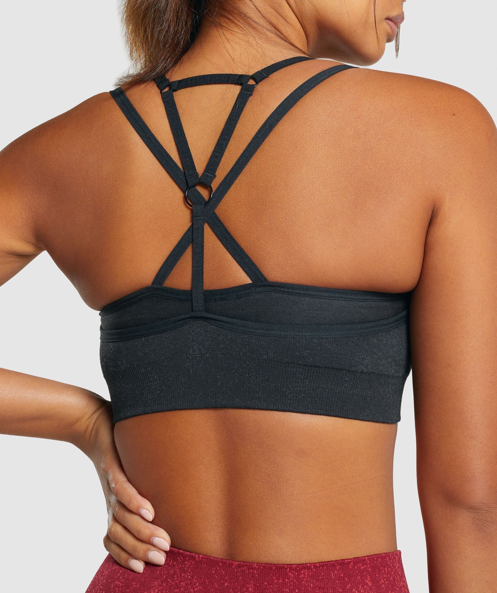 Black Women's Gymshark Adapt Fleck Seamless Sports Bra | ZSDBEC-072