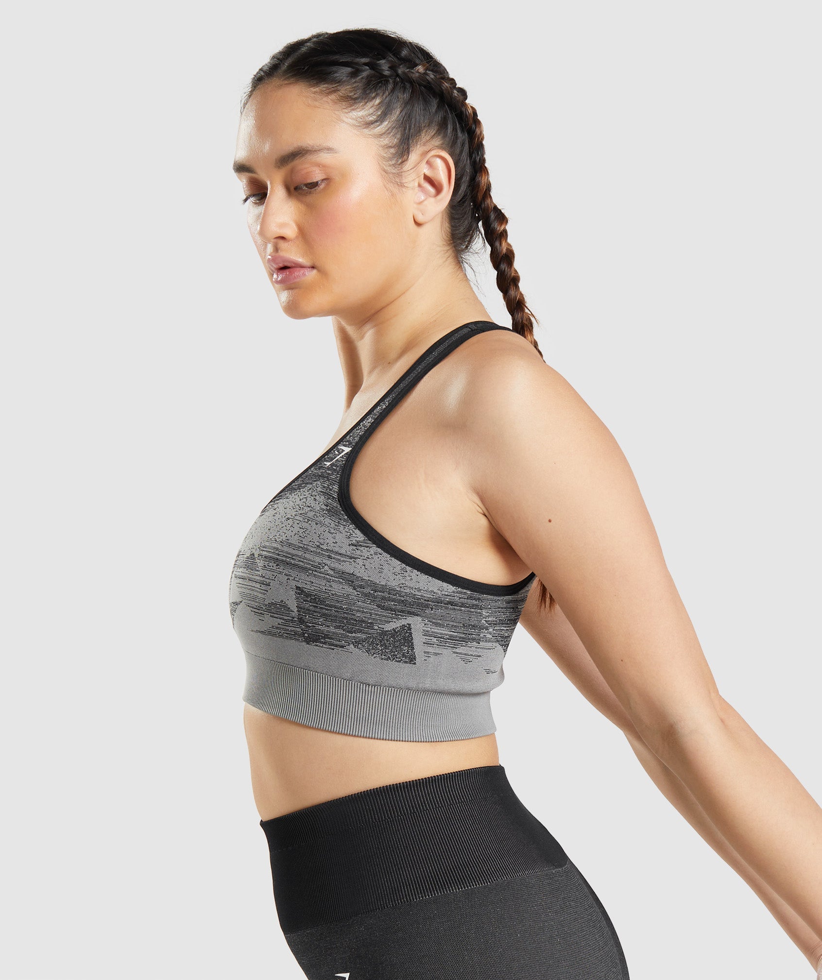 Black Women's Gymshark Adapt Ombre Seamless Sports Bra | MLEAQW-386