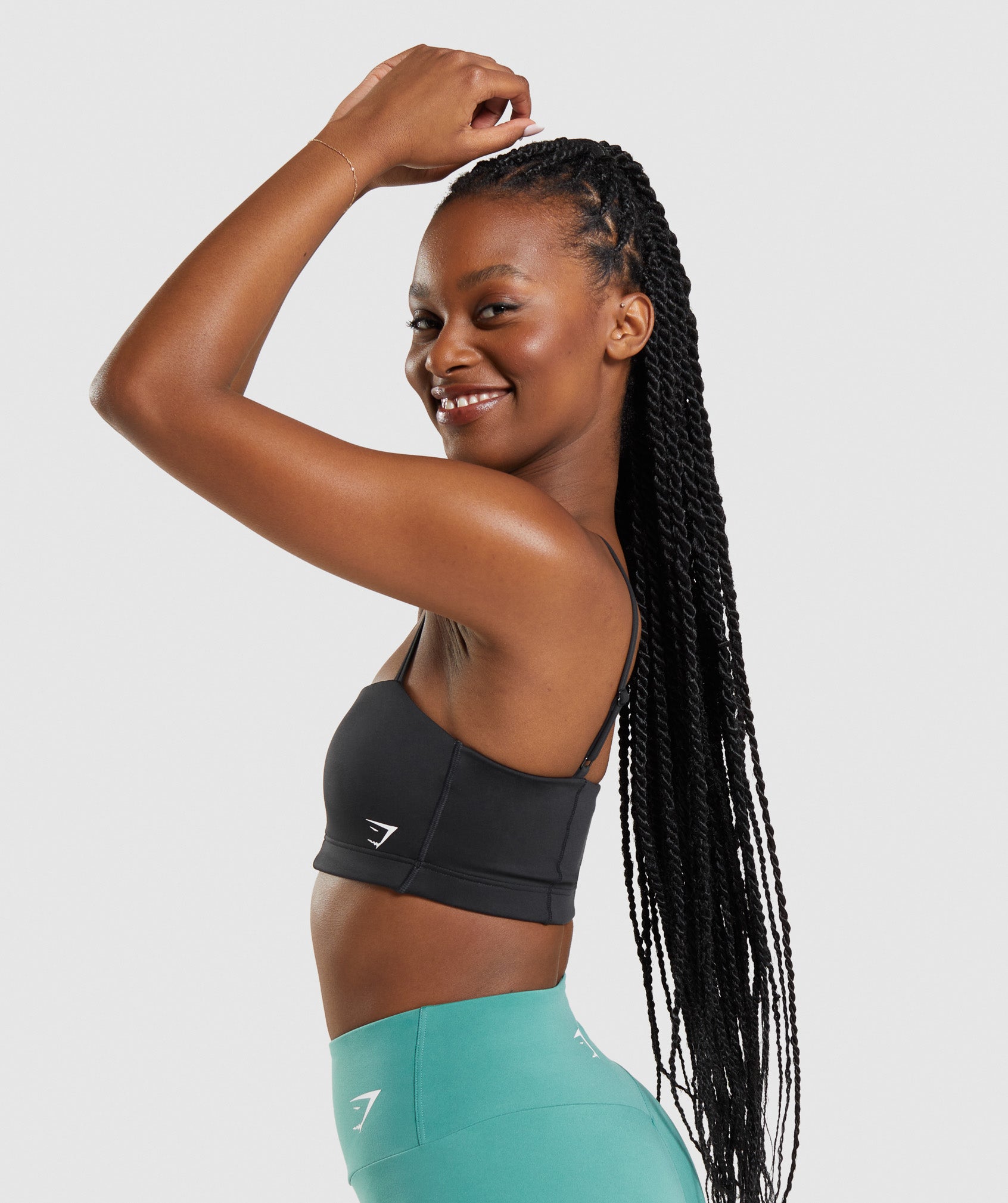 Black Women's Gymshark Bandeau Sports Bra | EFSITO-425