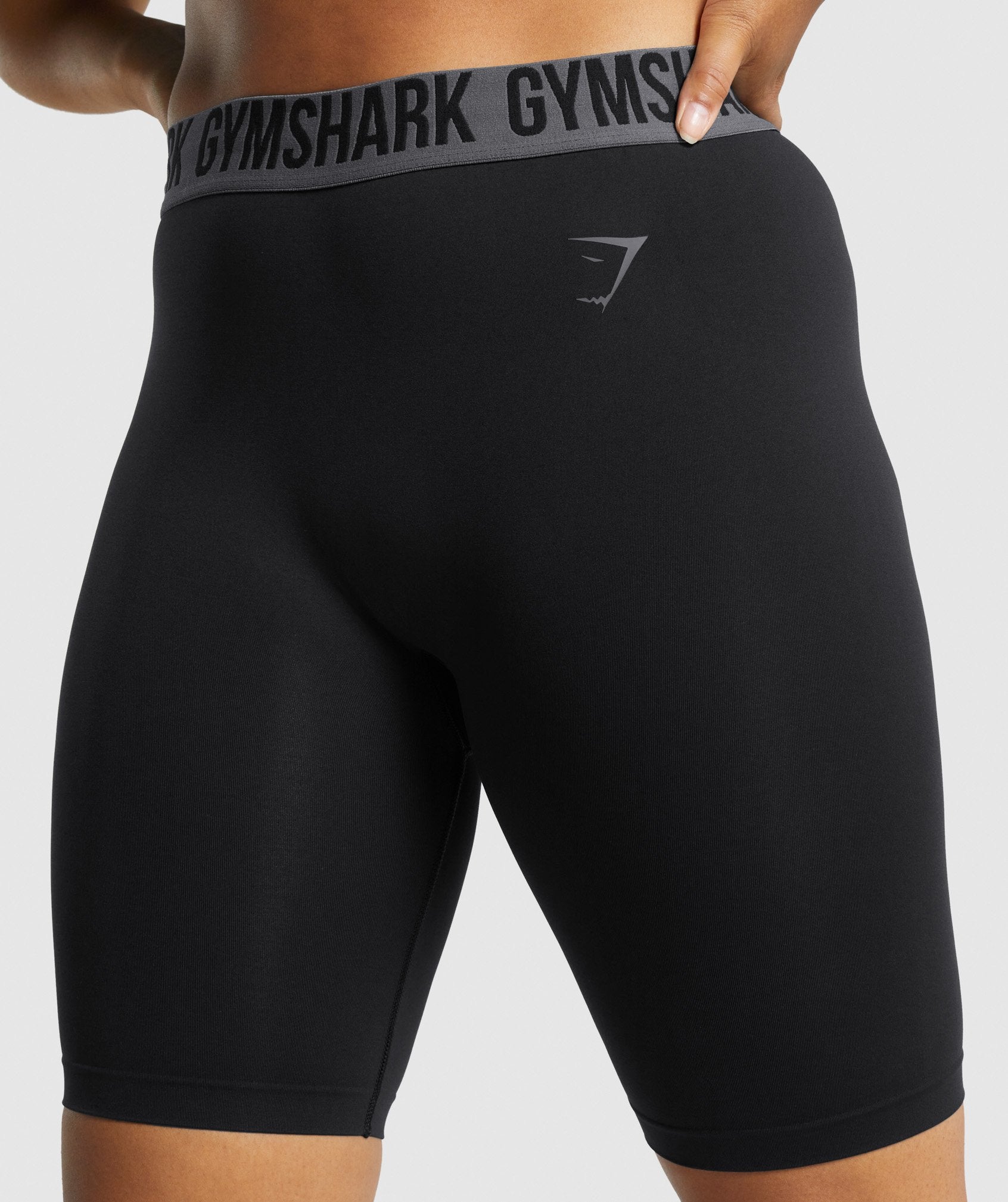 Black Women's Gymshark Fit Seamless Cycling Shorts | QYVTPF-278