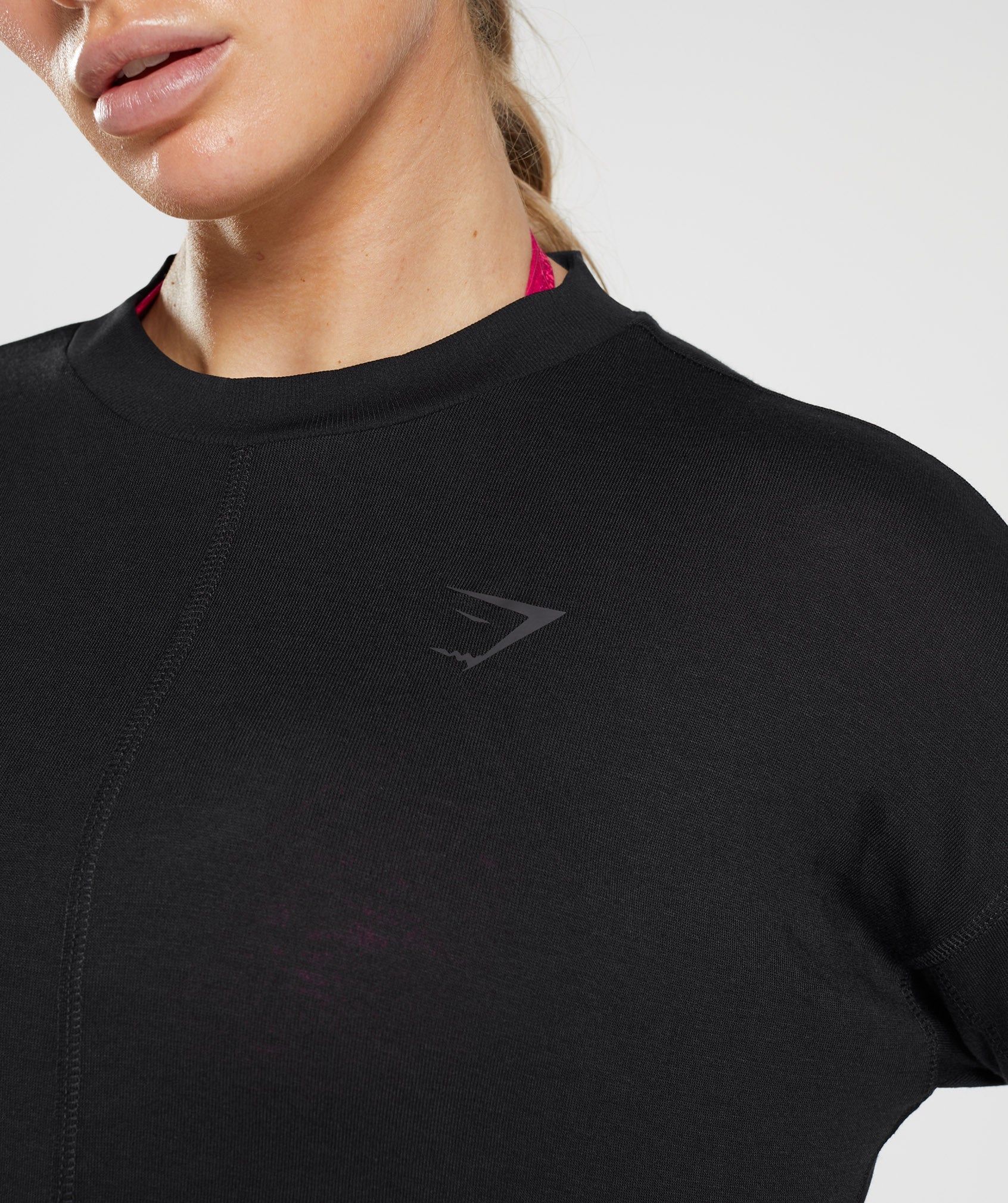 Black Women's Gymshark GS Power Long Sleeve T Shirts | LOHXSE-974