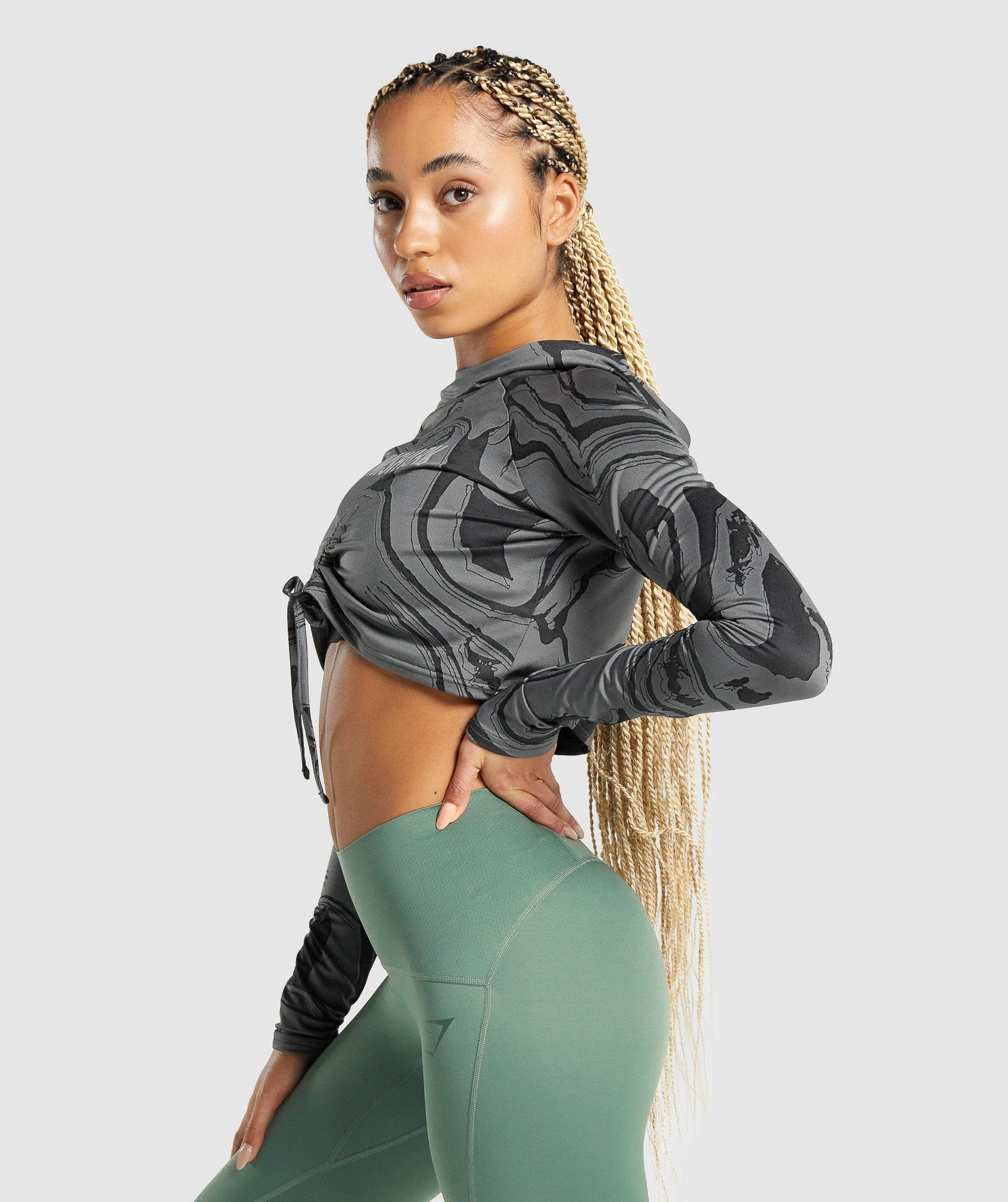 Black Women's Gymshark GS Power Pullover Sweatshirts | NEXVRS-095