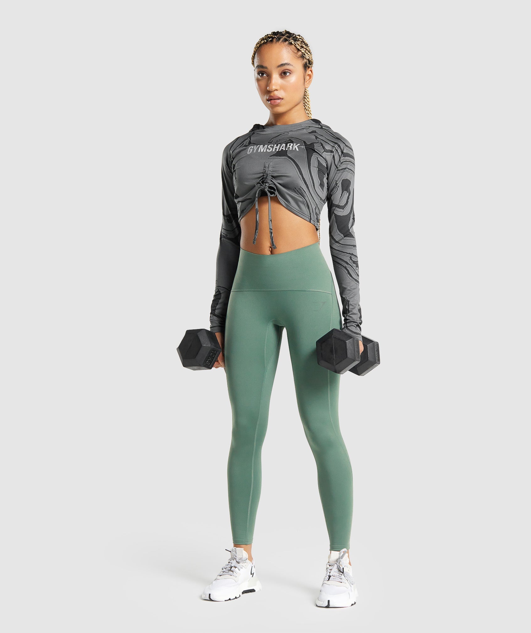 Black Women's Gymshark GS Power Pullover Sweatshirts | NEXVRS-095