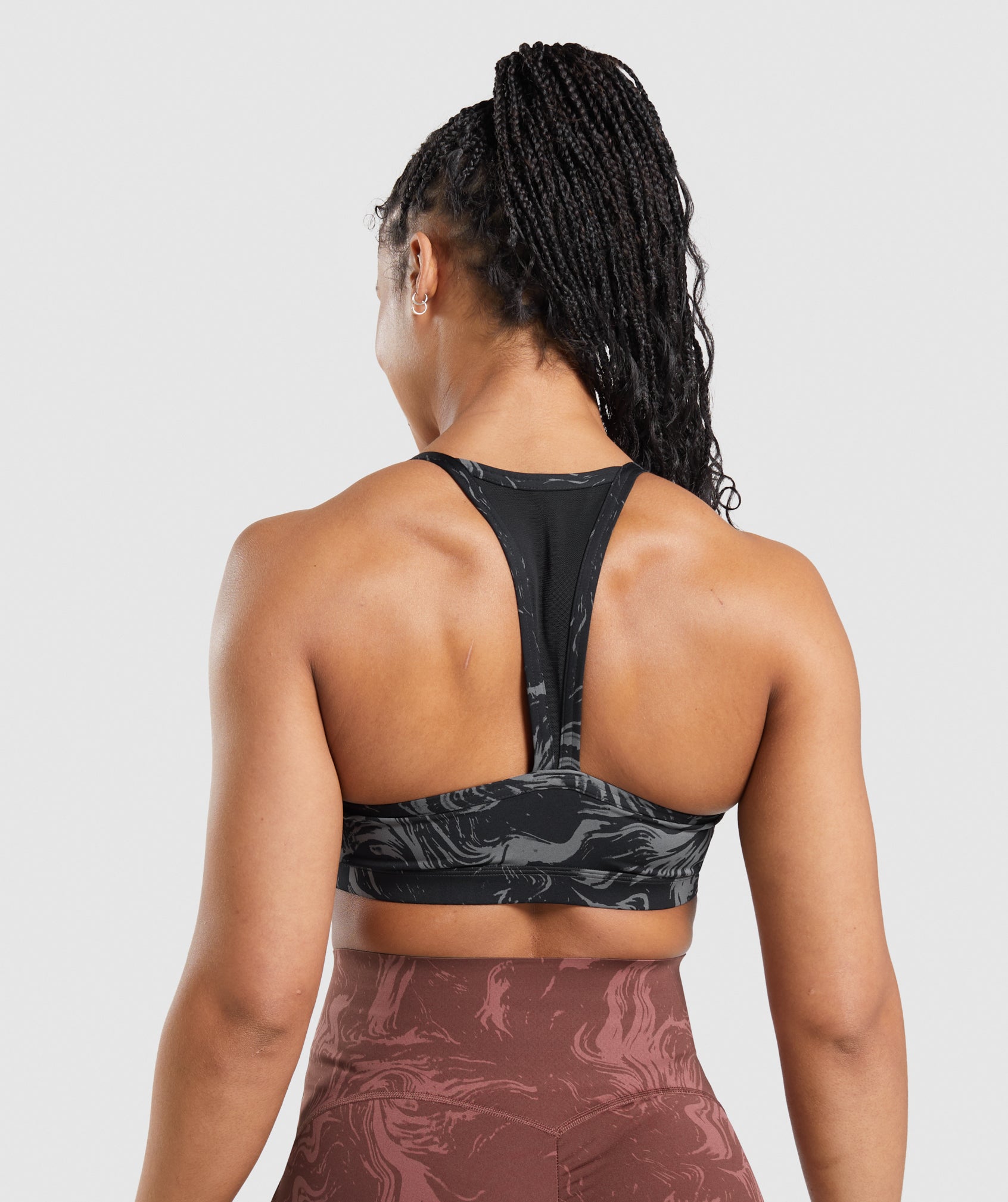 Black Women's Gymshark GS Power Sports Bra | BPZWEA-025